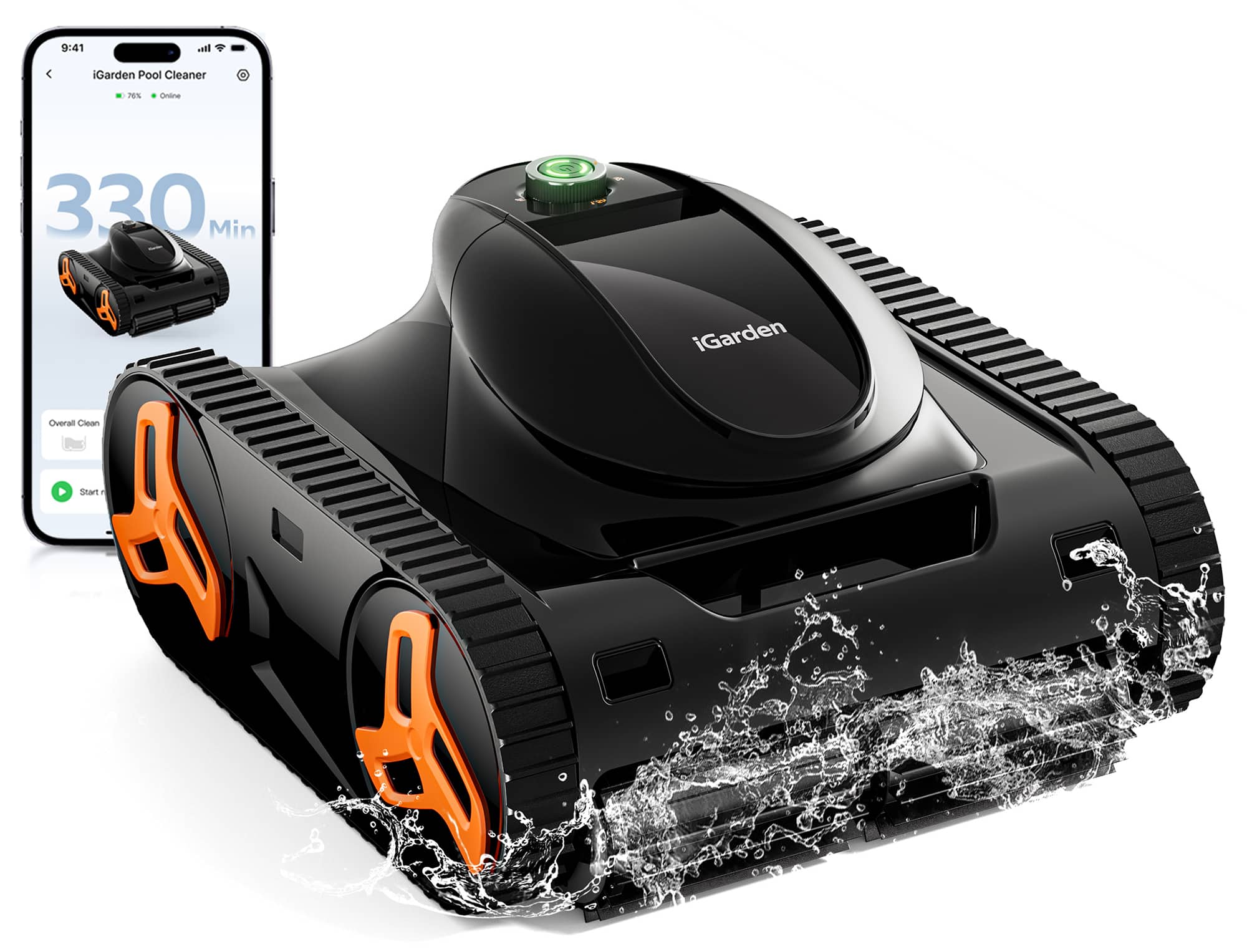 (2026 NEW) iGarden Robotic Pool Cleaner KN Series, 330-Min Runtime, Smart 3D Navigation