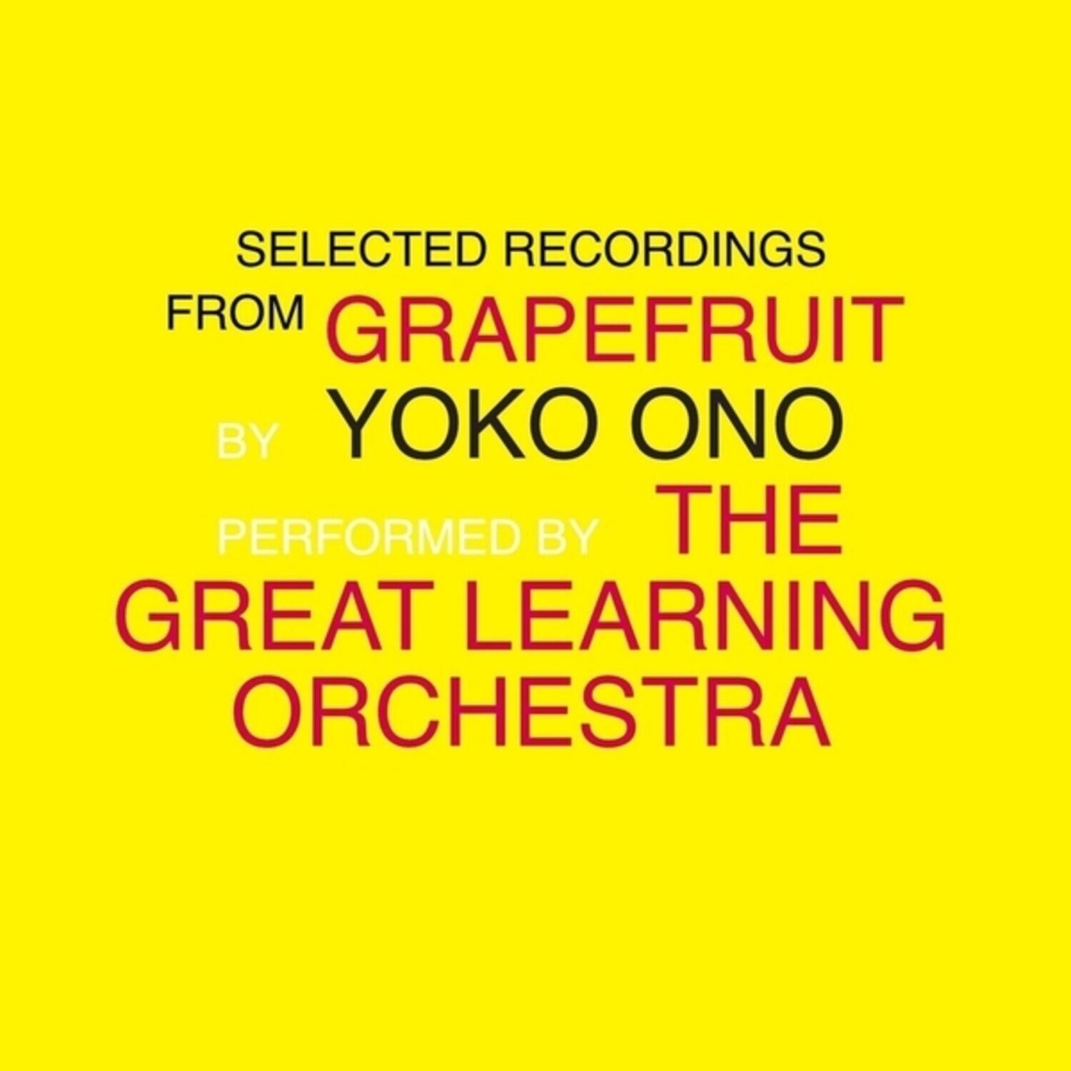 SELECTED RECORDINGS  
FROM GRAPEFRUIT  
BY YOKO ONO  
PERFORMED BY THE GREAT LEARNING ORCHESTRA