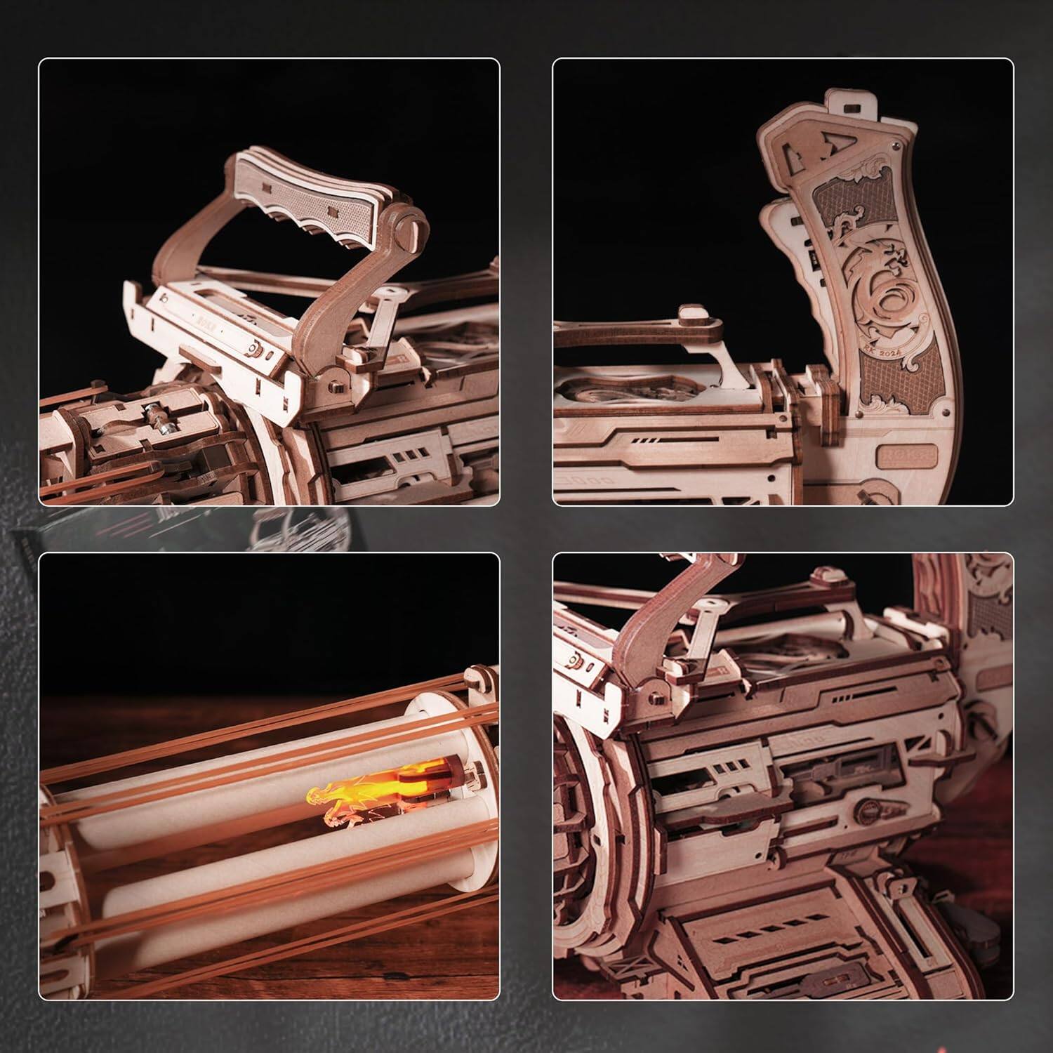 Alt View 6. ROKR - ROKR 3D Wooden Puzzles for Adults,Rotating-Barrel Machine,412 Piece 3D Puzzles,Gift for Adults and Teens LQA01.