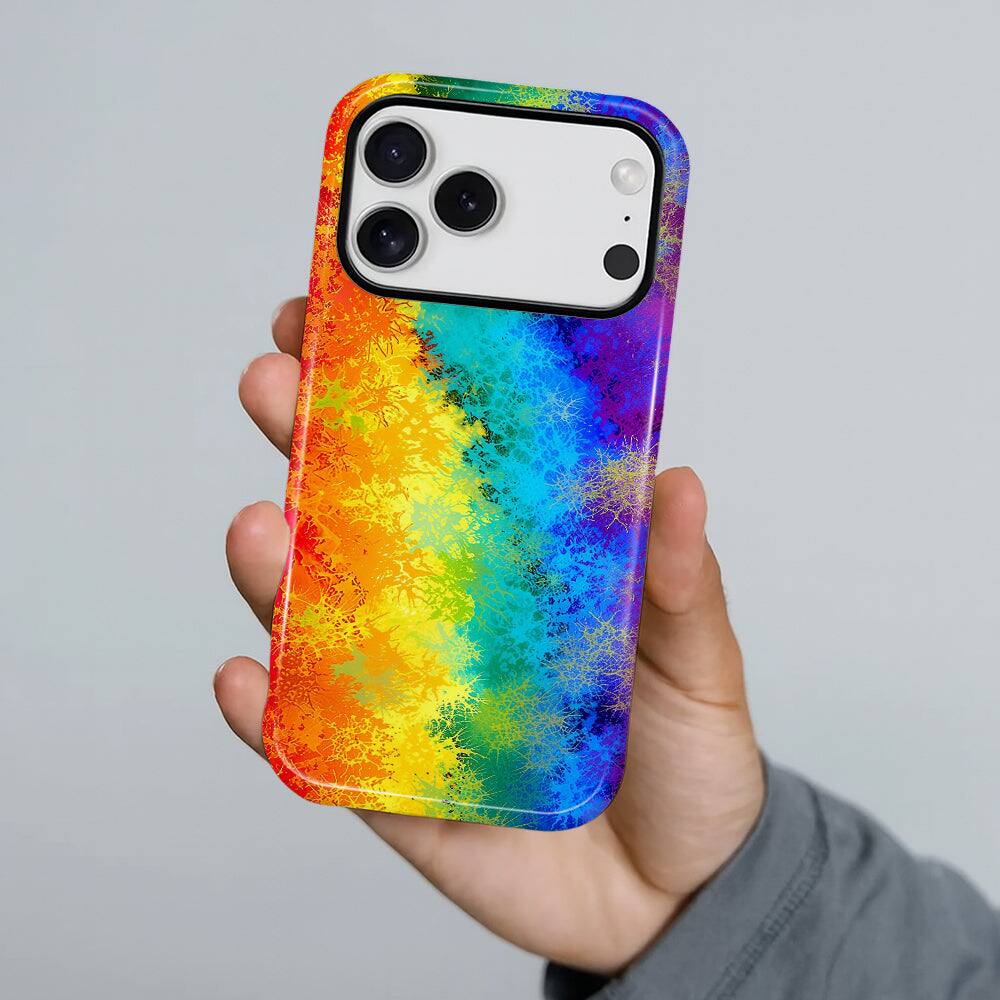 Alt View 3. BUBM - Smartphone Case for iPhone - 2-Layer Durable Smartphone Protection Case - Prismatic Bloom - Prismatic Bloom for iPhone 17 Pro.