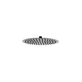 Alfi - Matte Stainless Steel 12" Round Ultra-Thin Rain Shower Head - Black