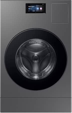 Samsung - 5.3 cu. ft. Bespoke AI Vented Smart All-In-One Washer/Electric Dryer Combo with AI Home - Dark steel