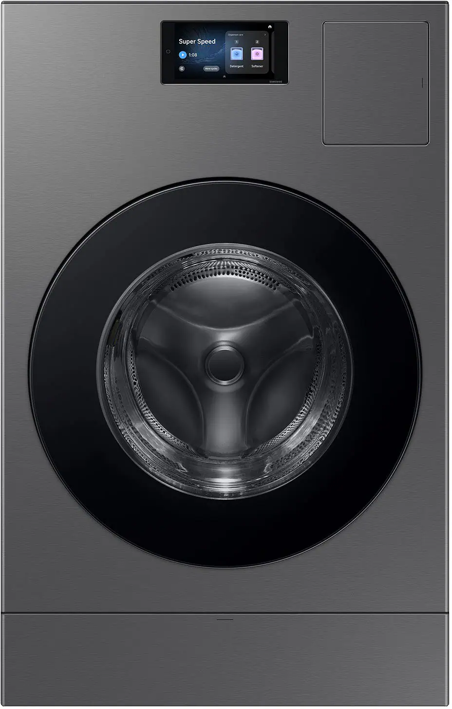 Samsung - 5.3 cu. ft. Bespoke AI Vented Smart All-In-One Washer/Electric Dryer Combo with AI Home - Dark steel