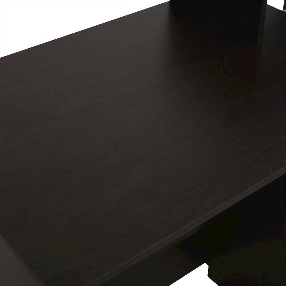 Alt View 1. BisonOffice - Espresso and Black Home Office Desk with Spacious Work Surface and Sturdy Build - Espresso/Black.