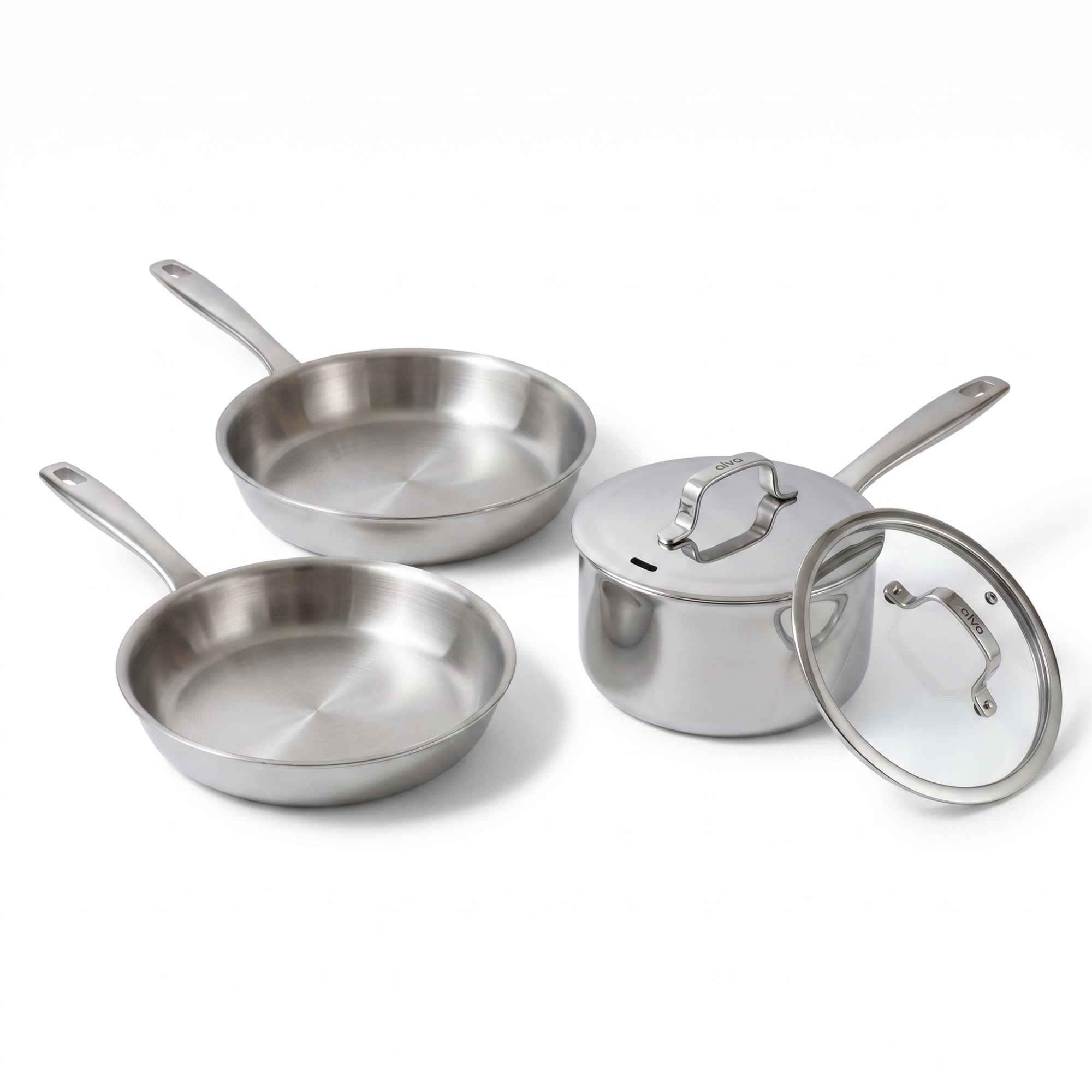Alva - Maestro 5-Piece 5-Ply Stainless Steel Cookware Set - Silver price history on PriceWatchPro