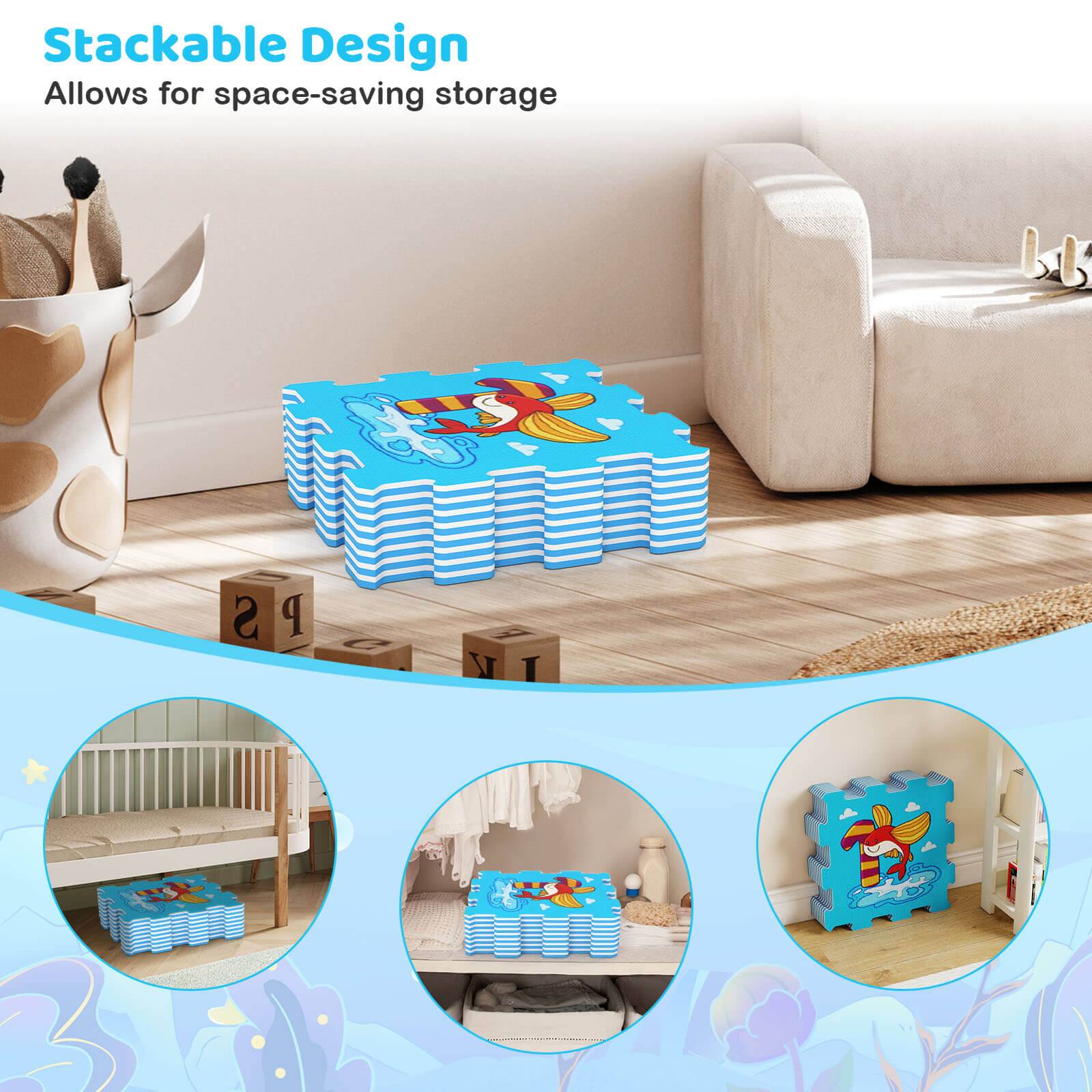 Stackable Design  
Allows for space-saving storage