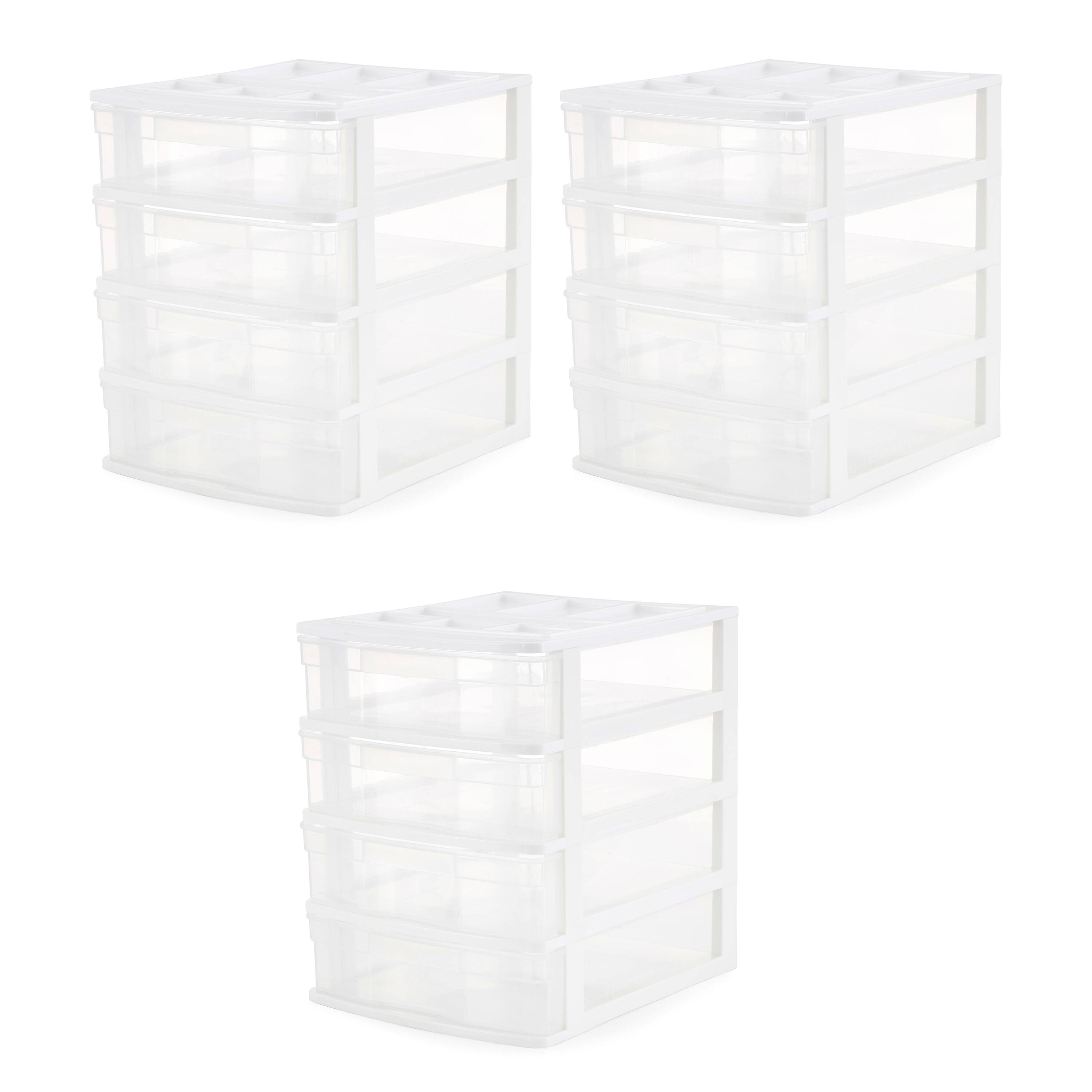 Front. Gracious Living - Gracious Living 4 Drawer Desktop Countertop Storage with Organizer Lid (3 Pack).
