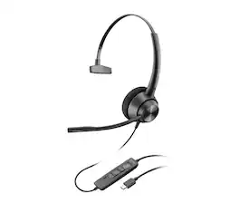 HP - Poly EncorePro 310 USB-C Monoaural Headset TAA - Black