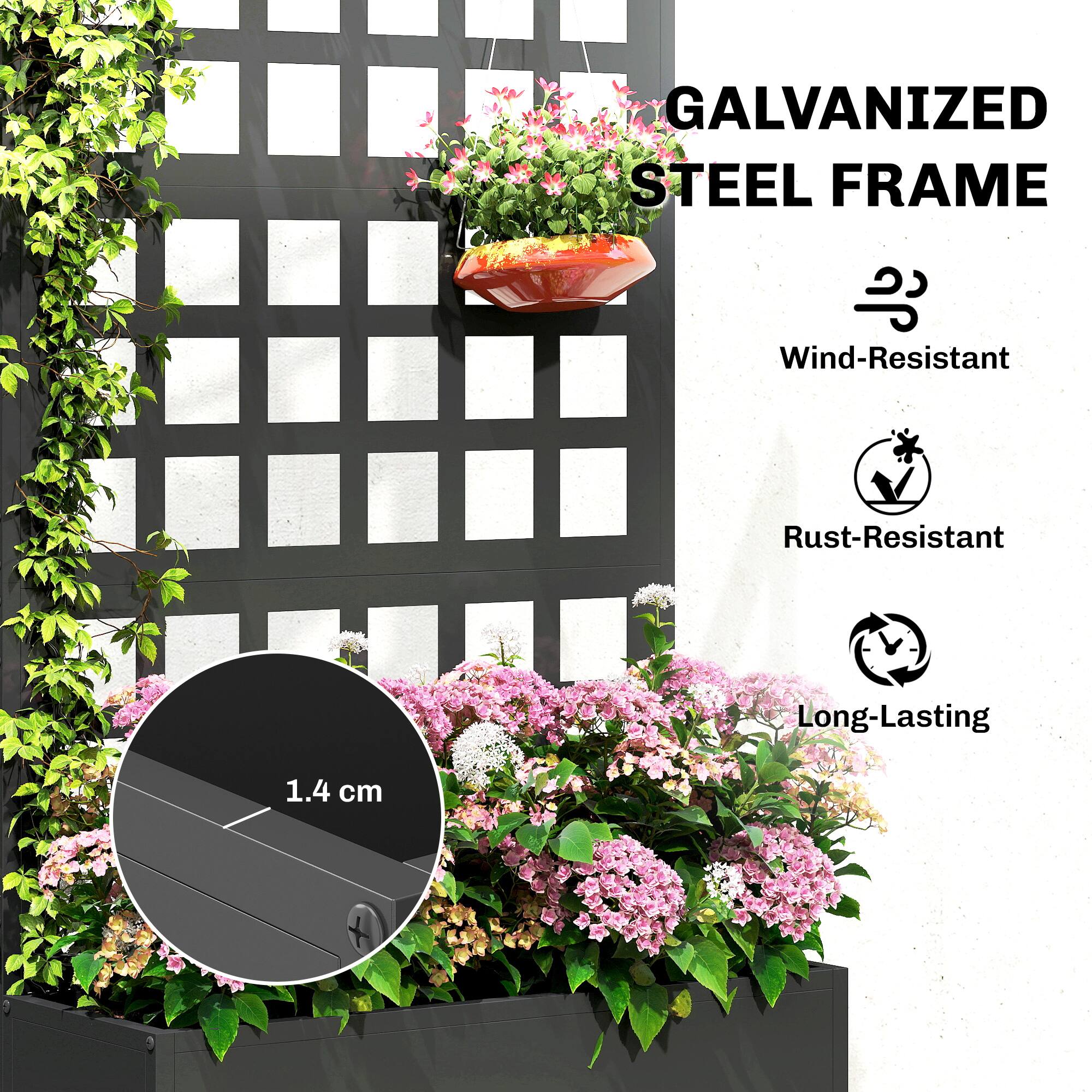 GALVANIZED STEEL FRAME  
Wind-Resistant  
Rust-Resistant  
Long-Lasting  
1.4 cm