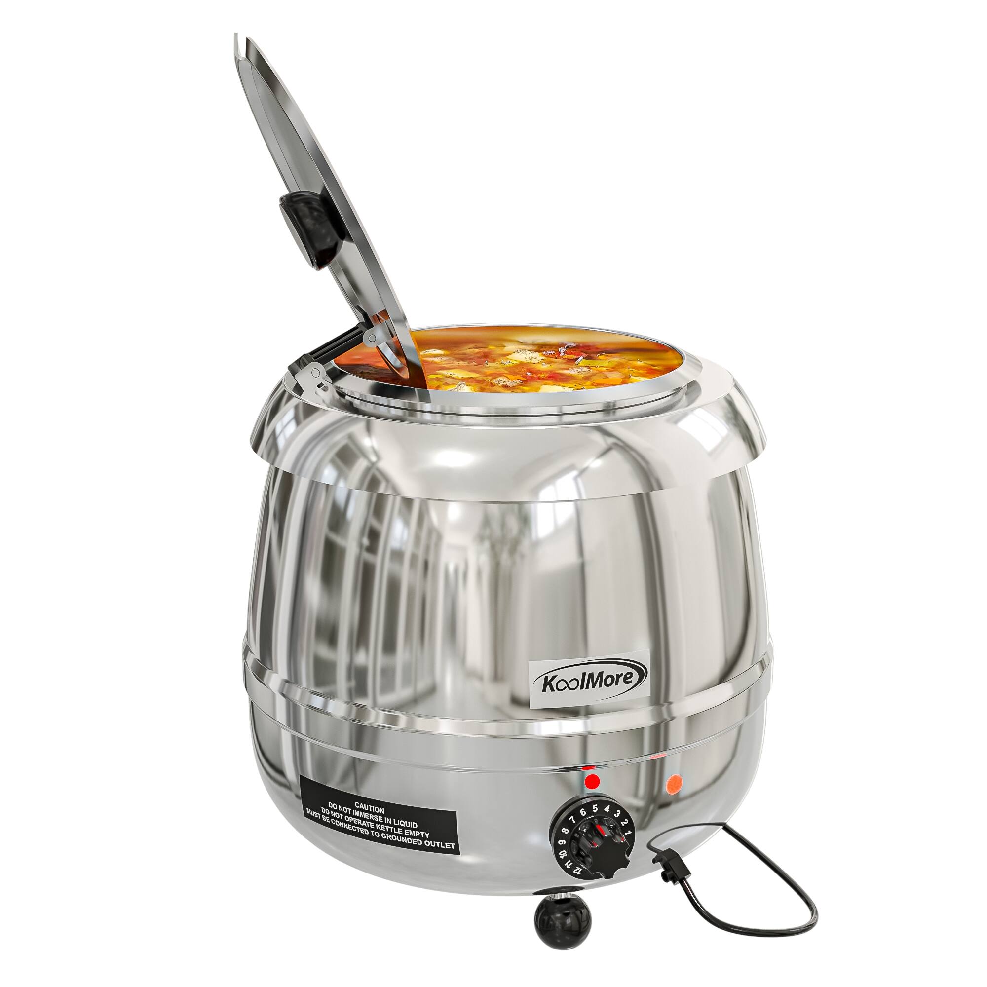 Koolmore - 10 Qt. Round Countertop Stainless-Steel Food / Soup Kettle Warmer, SK-SS-3G - Silver