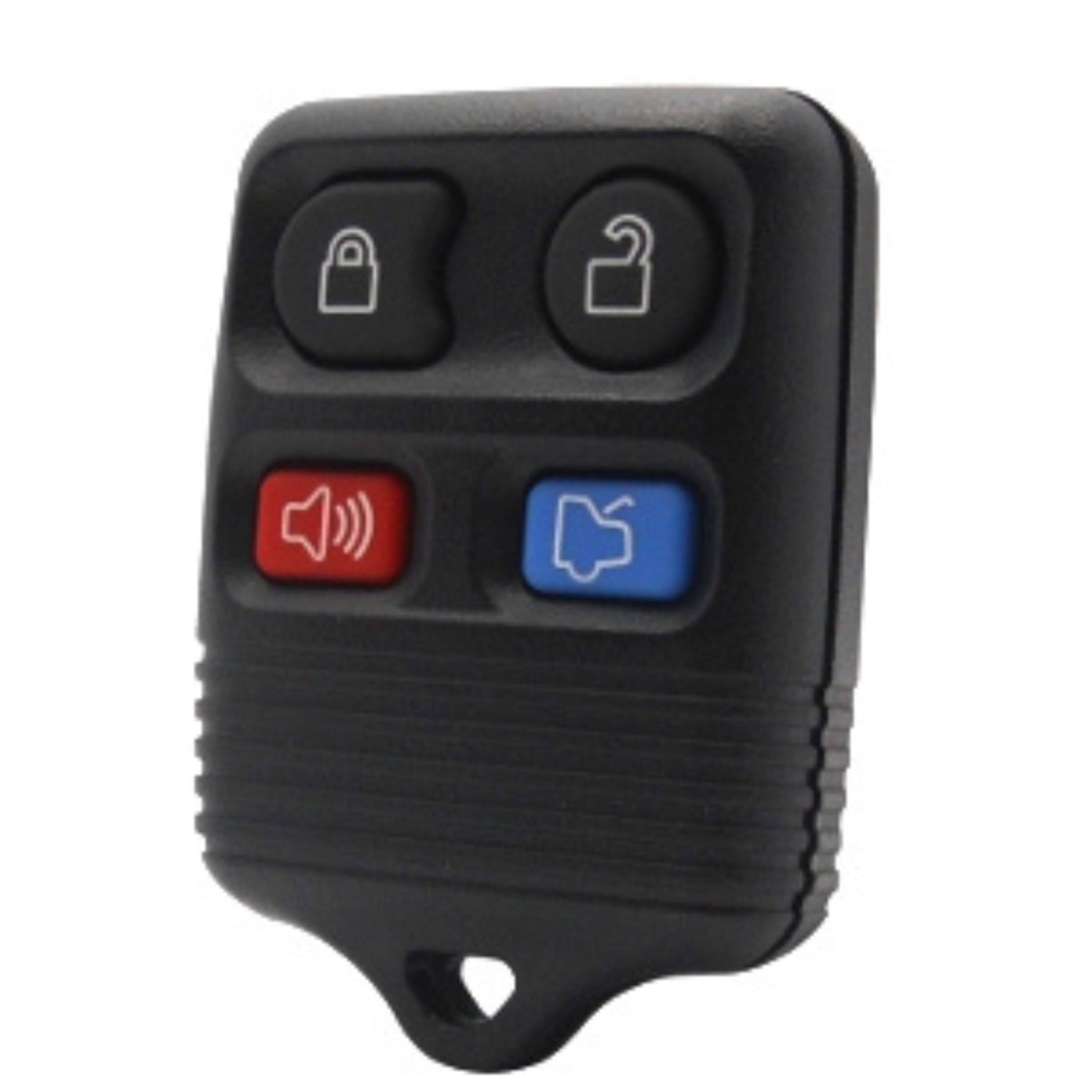 Left. Car Keys Express - Ford Keyless Entry Remote - 4 Buttons (Lock, Unlock, Trunk, and Panic) - Black.