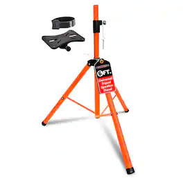5 CORE - Speaker Stand Height Adjustable Heavy Duty PA DJ Tripod Studio Monitor Stands w 35mm Insert - Orange