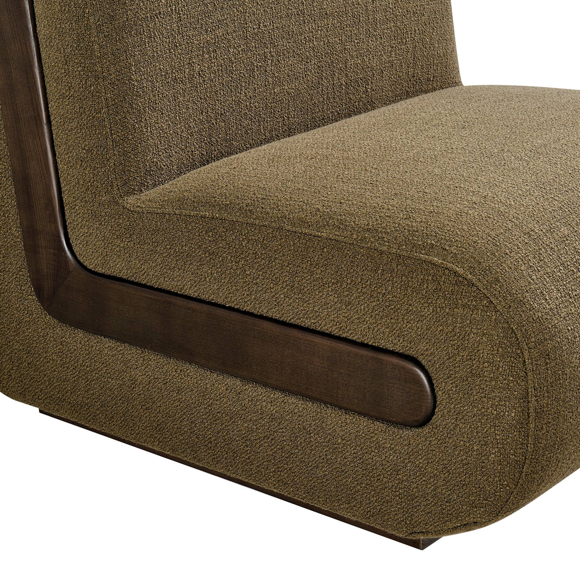 Alt View 5. Modway - Denby Linen Blend Accent Chair by Modway - Olive.