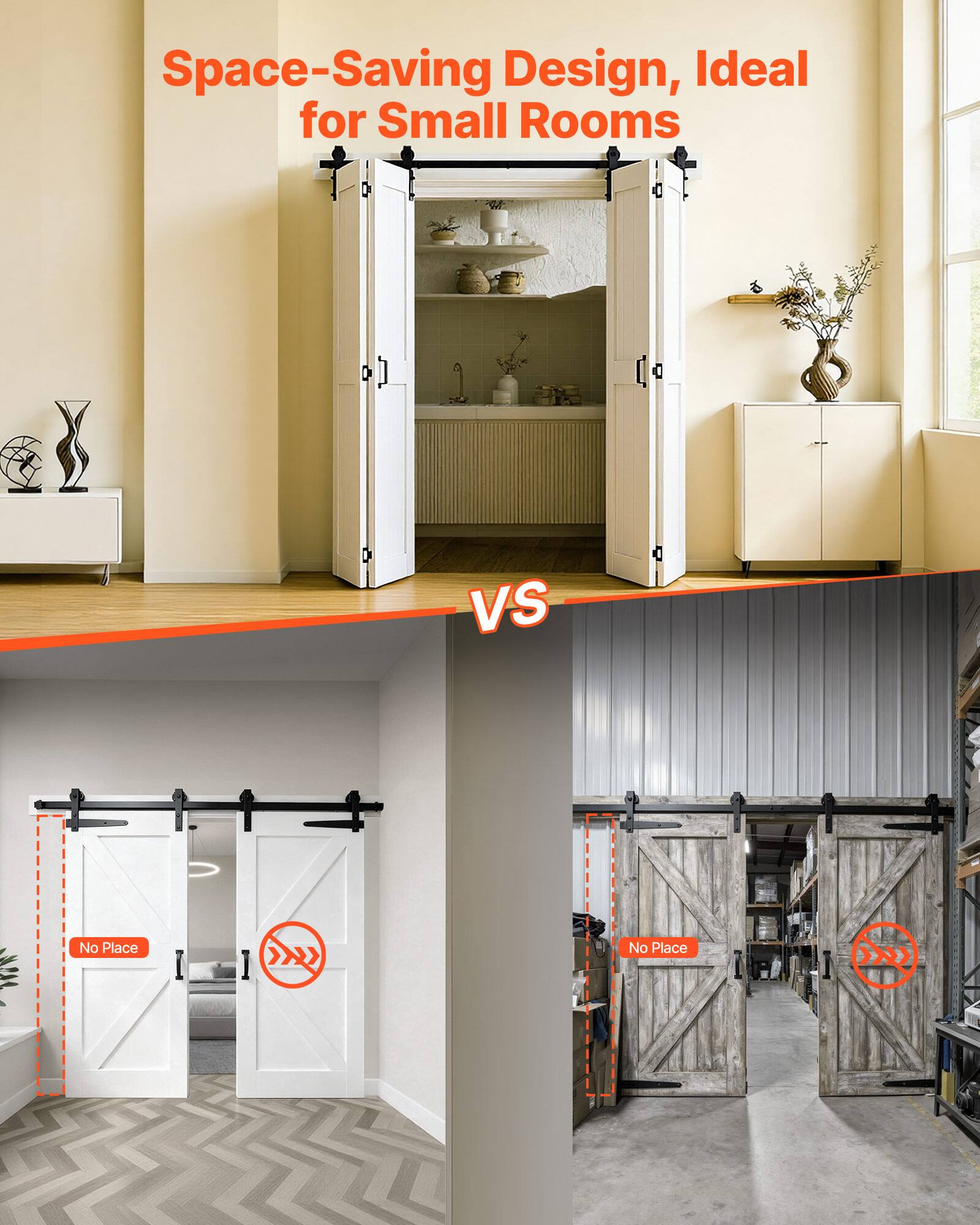 Space-Saving Design, Ideal for Small Rooms

VS

No Place

No Place