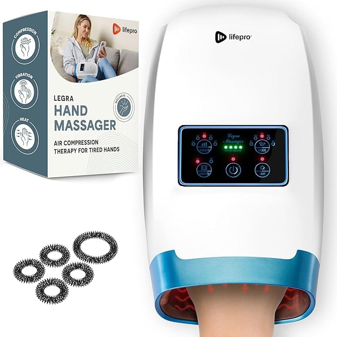 LifePro - Hand Massager with Heat and Compression for Arthritis Wrist Palm and Finger Relief