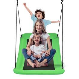 Costway - 700lb Giant 60" Platform Tree Swing for Kids and Adults - Green