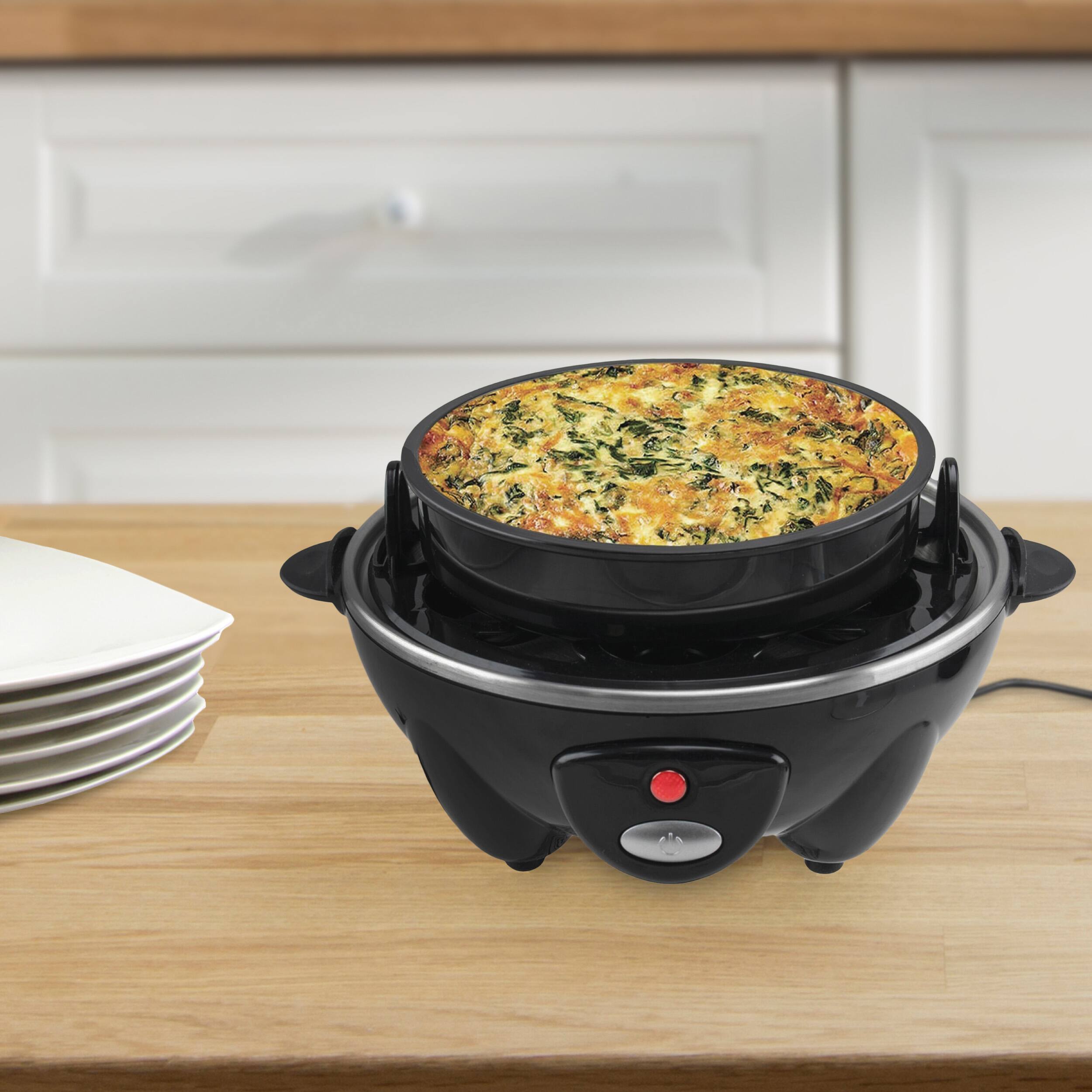 Alt View 1. Brentwood - Brentwood Electric 7 Egg Cooker with Auto Shut Off in Black - Black.