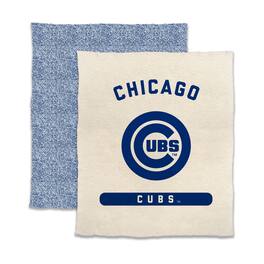 Logo Brands - Chicago Cubs 50- x 60- Luxe Dreams Throw Blanket - Oatmeal