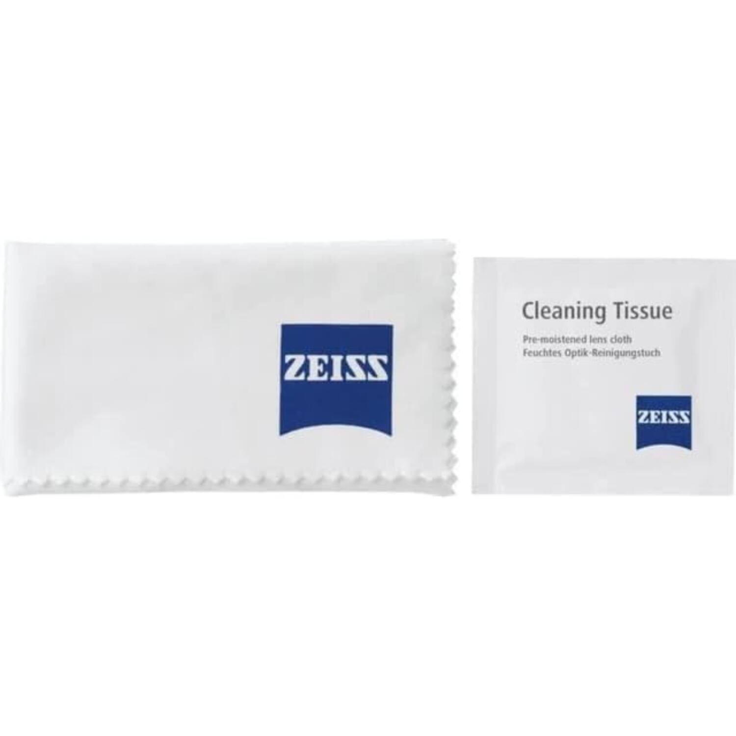 ZEISS Cleaning Tissue  
Pre-moistened lens cloth  
Feuchtes Optik-Reinigungstuch