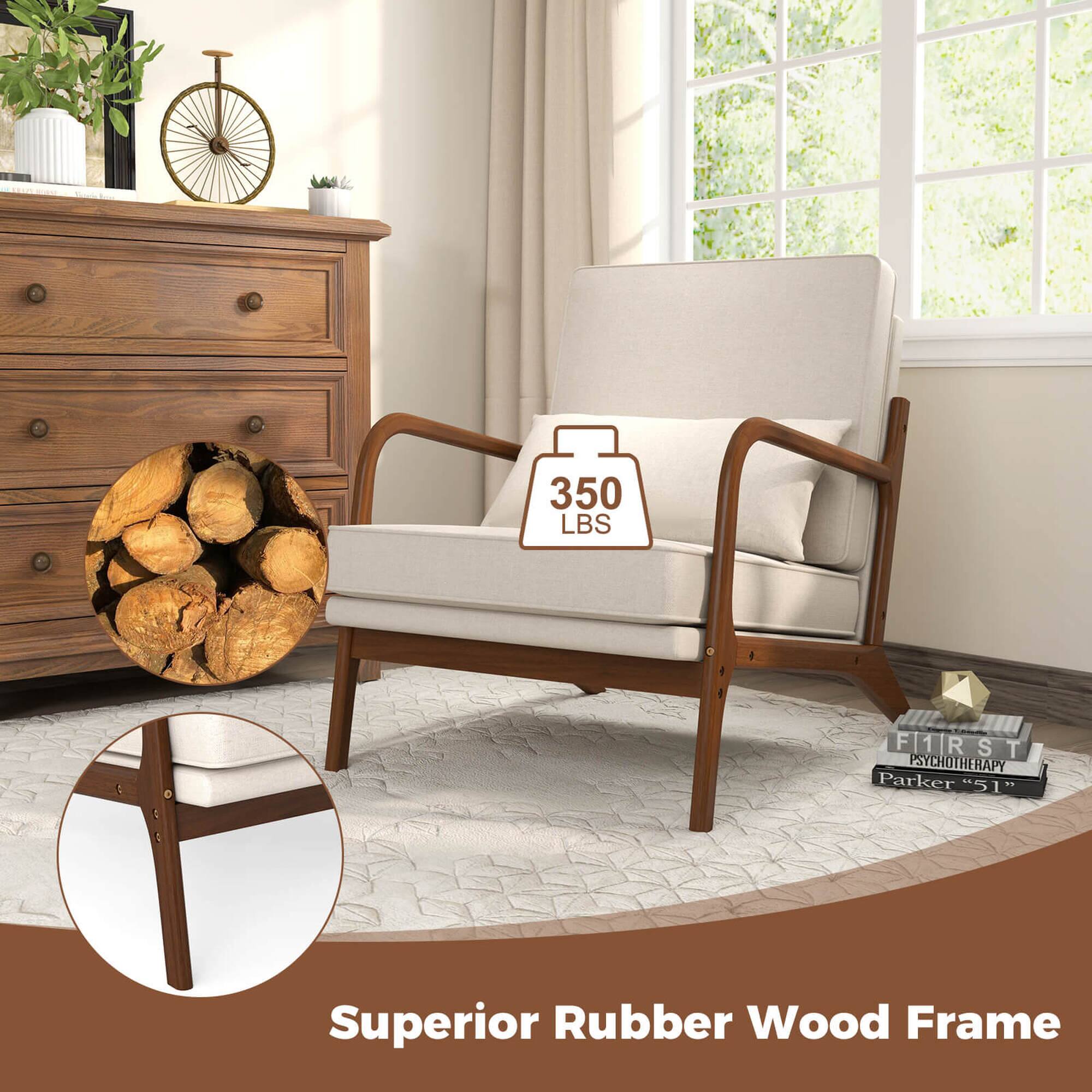 The text on the image reads: "350 LBS FI1R ST S T PSYCHOTHERAPY Parker "S 12 Superior Rubber Wood Frame". This text is describing a chair made of rubber wood and weighing 350 pounds. The chair is part of a psychotherapy setting, and it is designed to be sturdy and durable.