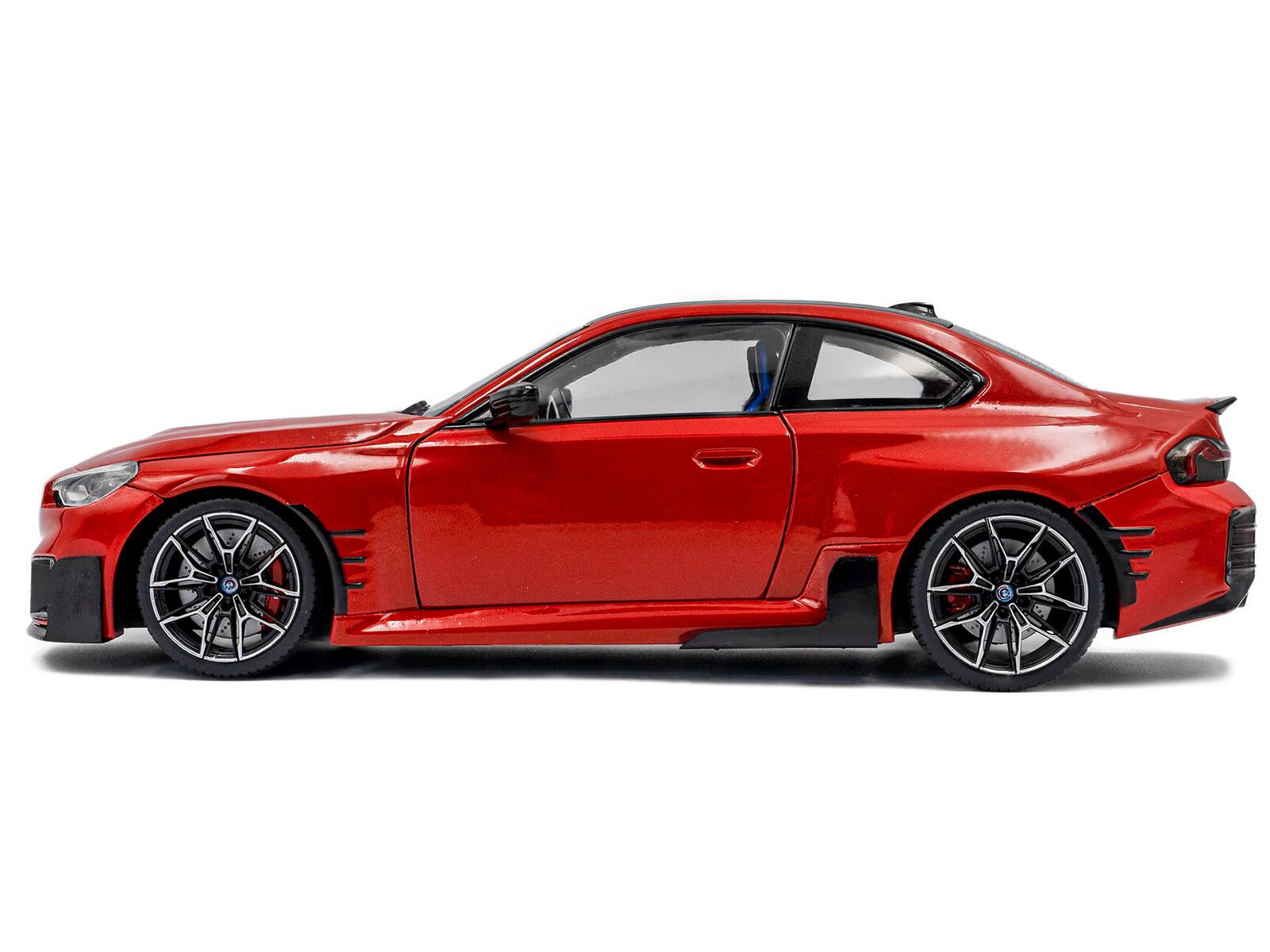 Alt View 2. Solido - 2024 BMW M2 Performance Parts Toronto Red Metallic with Carbon Top 1/18 Diecast Model Car by Solido.