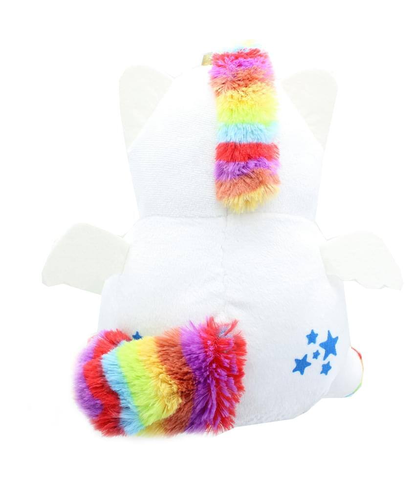 Alt View 1. Seven20 - Glitter Galaxy 6-Inch Rainbow Hair White UniCow Collectible Plush - Multi-Color.