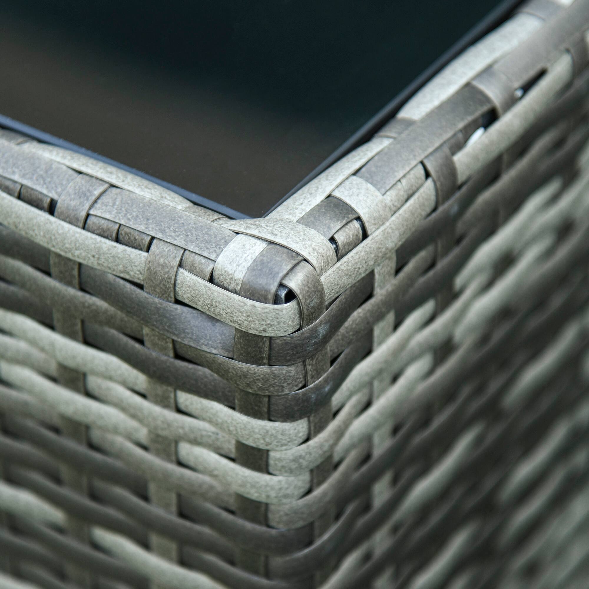 Alt View 7. Outsunny - 7-Piece Patio Furniture Set, Outdoor Wicker Conversation Set, All Weather PE Rattan Sectional Sofa Set - Charcoal.