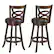 Alt View 1. Costway - Set of 2 Bar Stools 29" Height Wooden Swivel Backed Dining Chair Home Kitchen - brown+ black.