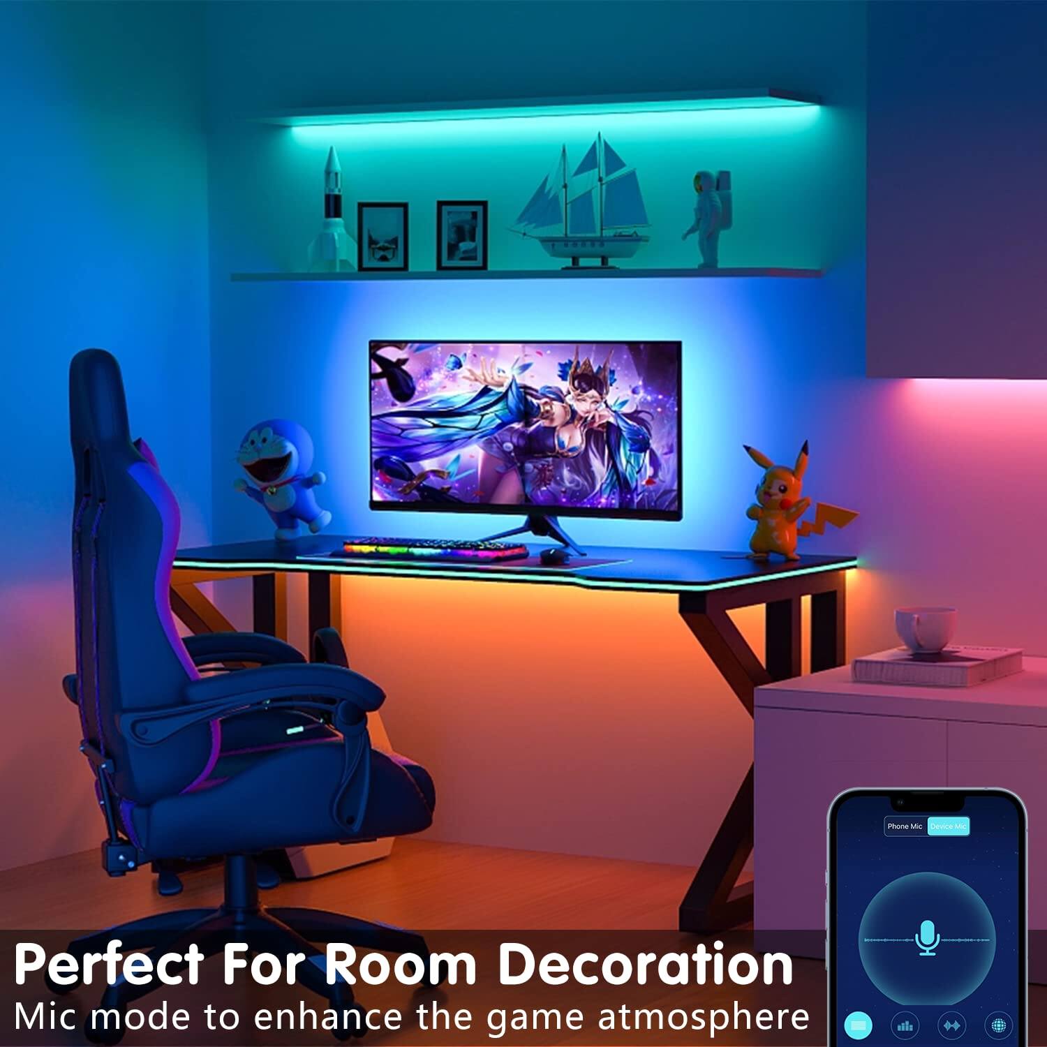 Perfect For Room Decoration  
Mic mode to enhance the game atmosphere