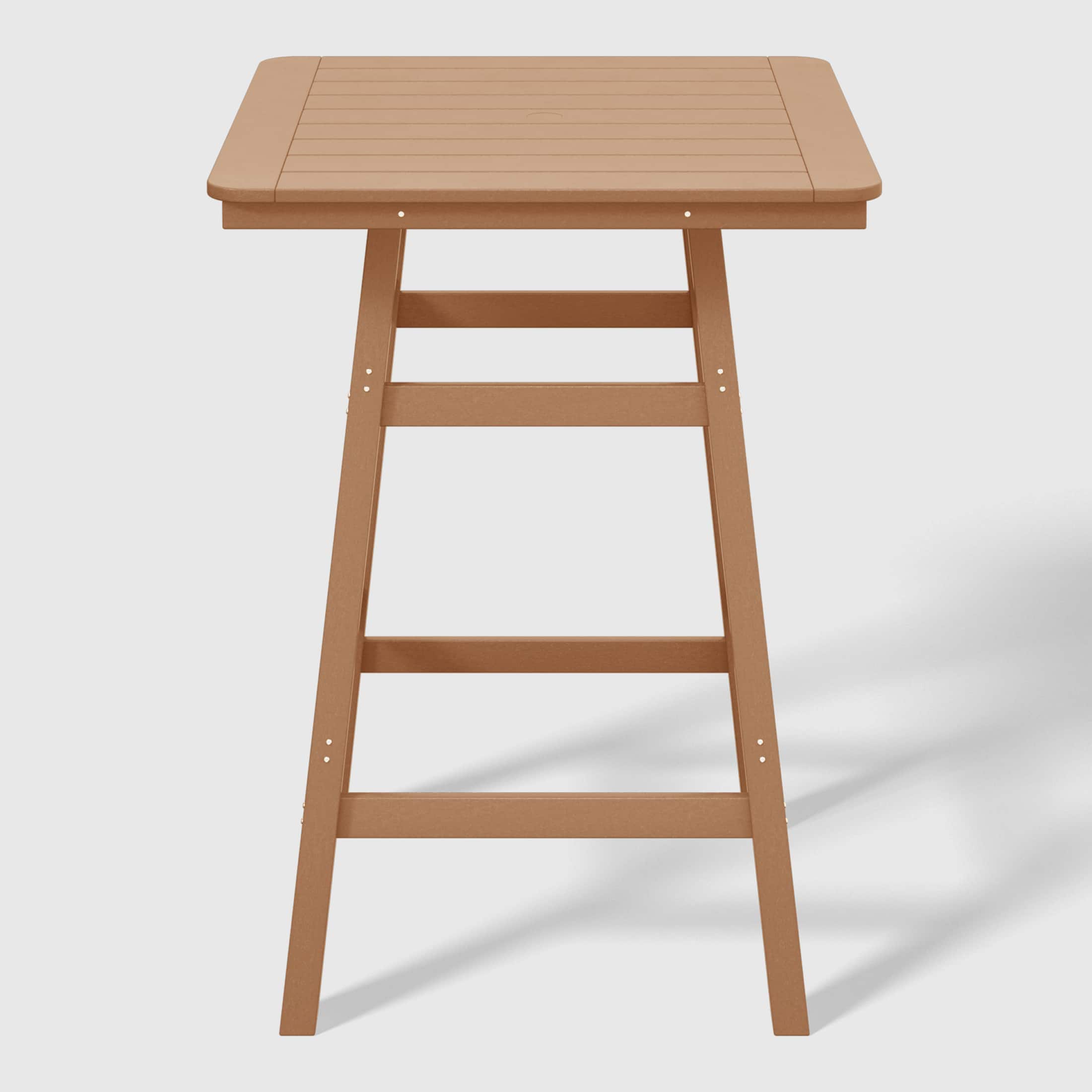 "WestinTrends - Malibu 30"" Square Outdoor Patio Bistro Bar Table With Umbrella Hole - Teak" price history on PriceWatchPro