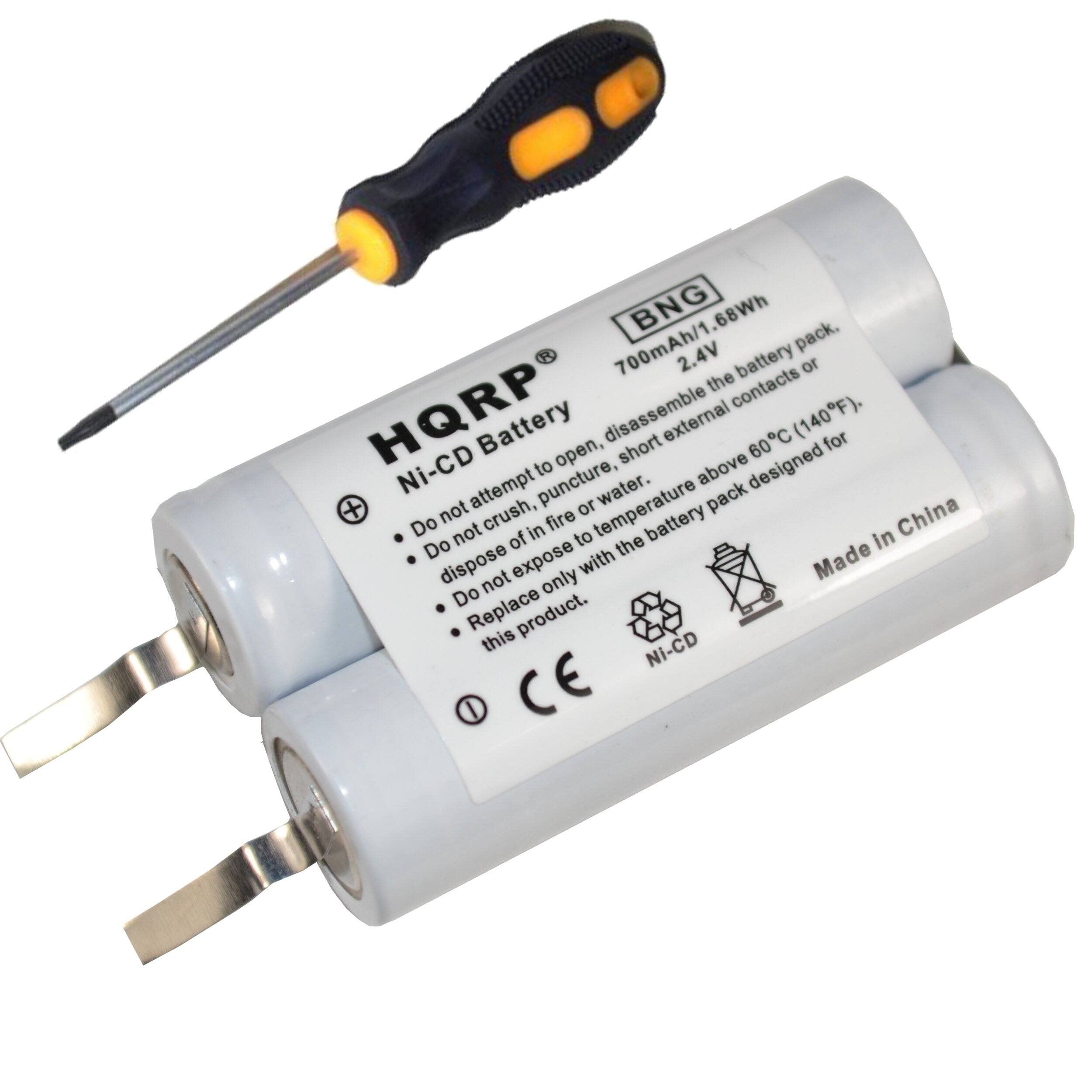 BNG 68Wh 700mAh/1 pack. 2.4V battery or the contacts HQRP Ni-CD Battery to open, disassemble short external above designed 60C 60 (140F). for + attempt puncture, or temperature water. pack not crush, fire battery China Do not in to in Do of the dispose not expose with Made Do only Replace product. this NI-CD I CE

Corrected text:

BNG 68Wh 700mAh/1 pack. 2.4V battery. HQRP Ni-CD Battery. Do not attempt to open, disassemble, puncture, crush, or expose to fire or water. Do not dispose of in temperature above 60°C (140°F). Do not dispose with the battery pack designed for this product. Replace only with the same product. Made in China. CE. Ni-CD.