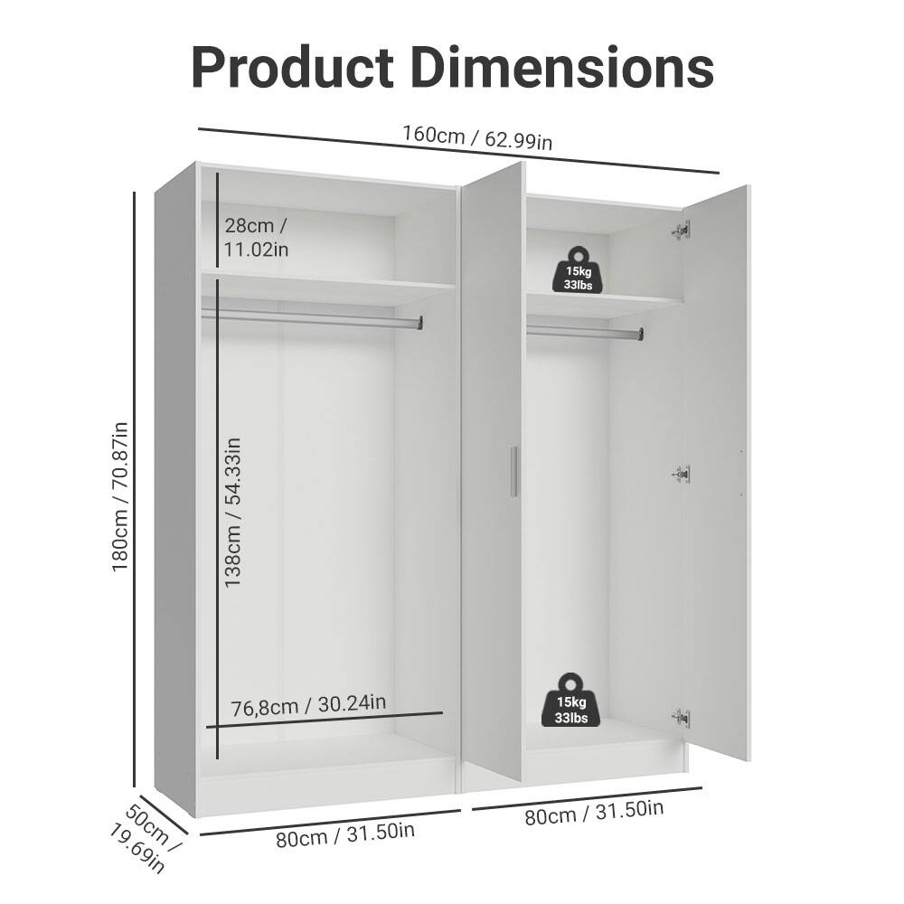 Product Dimensions

- 160cm / 62.99in
- 28cm / 11.02in
- 15kg / 33lbs
- 180cm / 70.87in
- 138cm / 54.33in
- 76.8cm / 30.24in
- 50cm / 19.69in
- 80cm / 31.50in
- 80cm / 31.50in
