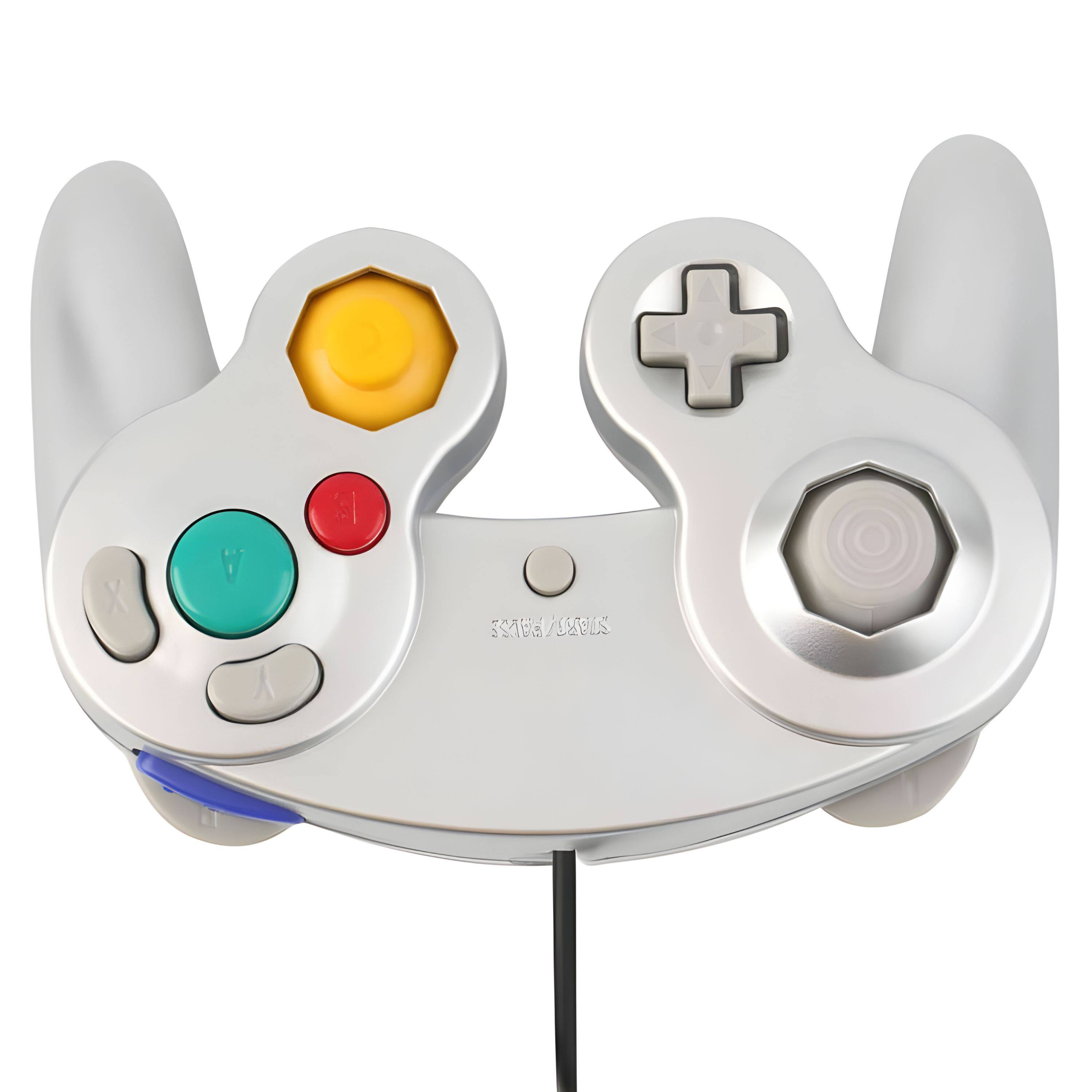 Left. Kitcheniva - Wired Controller Gamepad For Nintendo GameCube GC & Wii U Console - Silver.