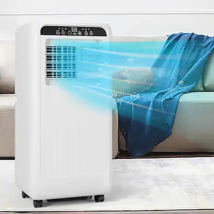 Front. Acekool - 8000 Btus Free Standing Portable Air Conditioner for Home, Office, Dorm - White.