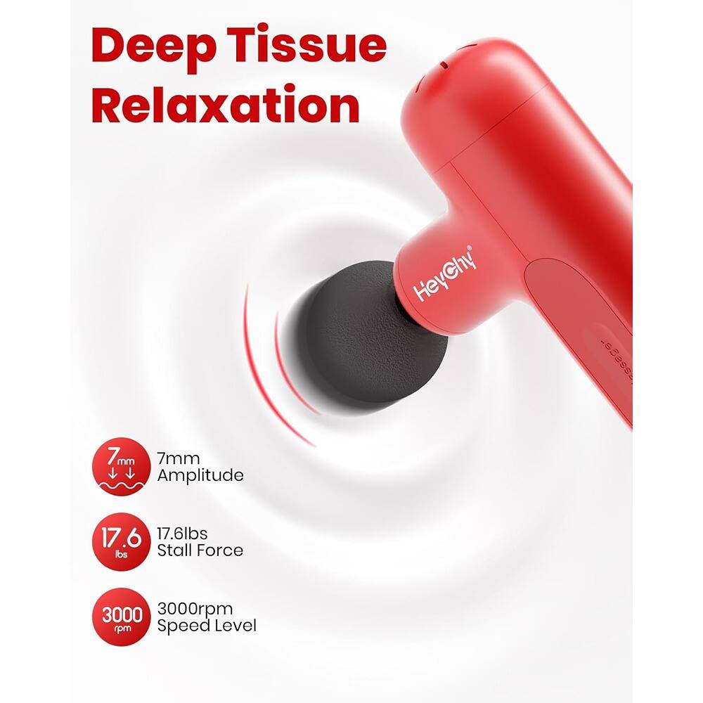 Deep Tissue Relaxation

- 7mm Amplitude
- 17.6 lbs Stall Force
- 3000rpm Speed Level
