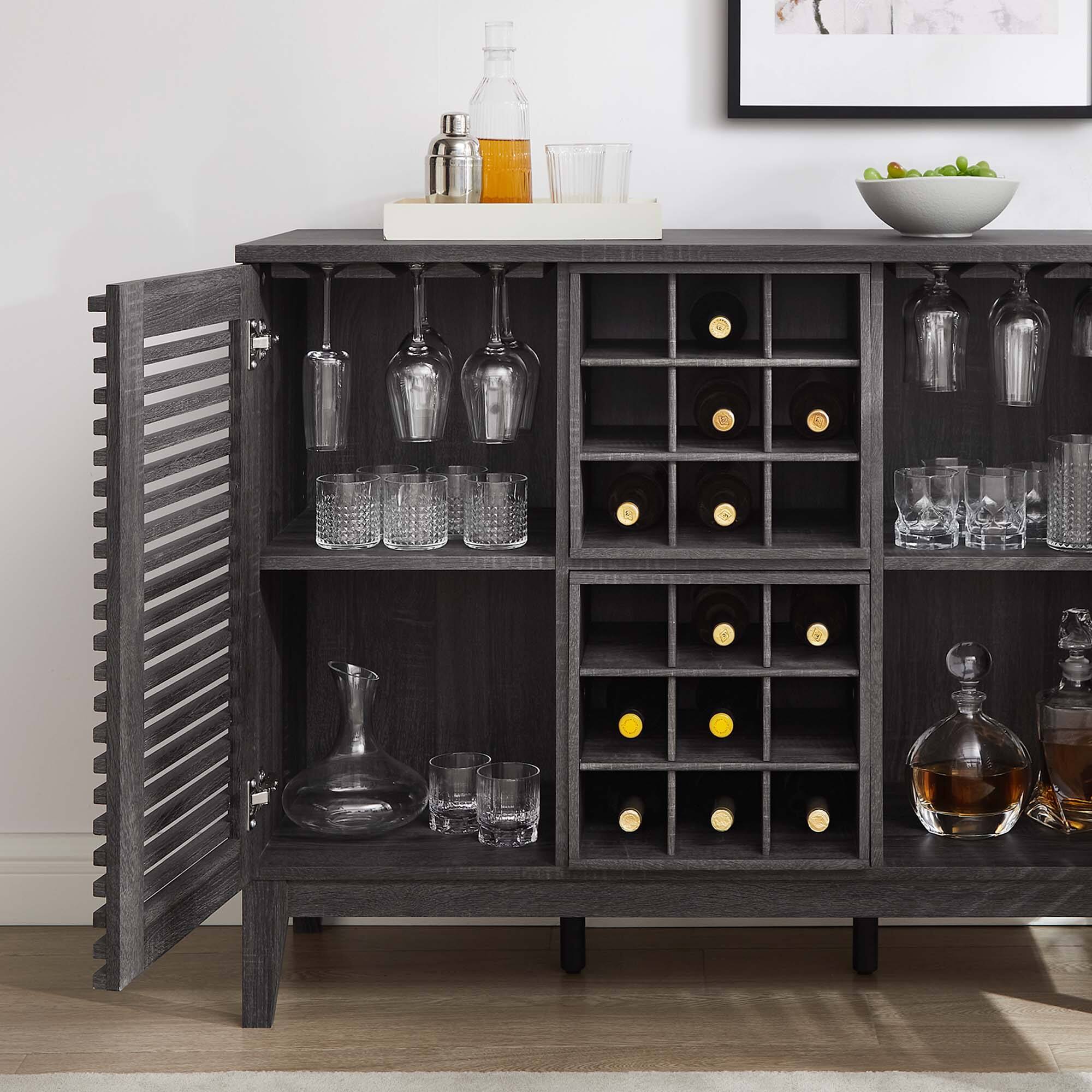 Back. Modway - Render Bar Cabinet by Modway - Charcoal.