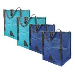 Improvements by Z-EDGE Heavy Duty Home and Yard Bags - 4-pack - Blue + Turquoise