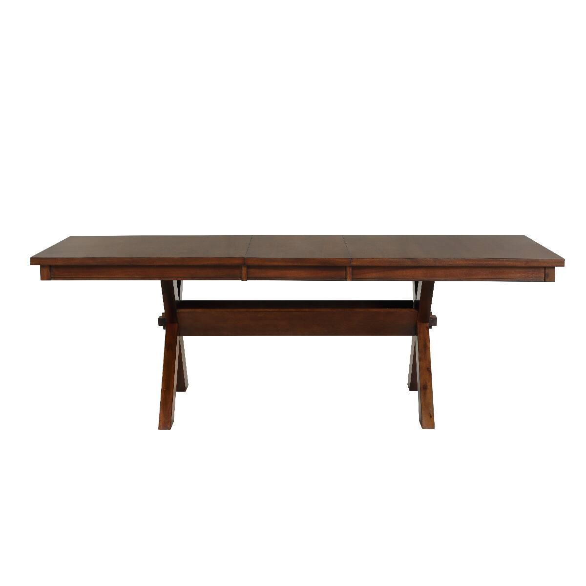 Alt View 7. Loheer - Loheer Extendable Dining Table, Dark Hazelnut Rectangular Wood Table with 18 Inch Leaf - Hazelnut.