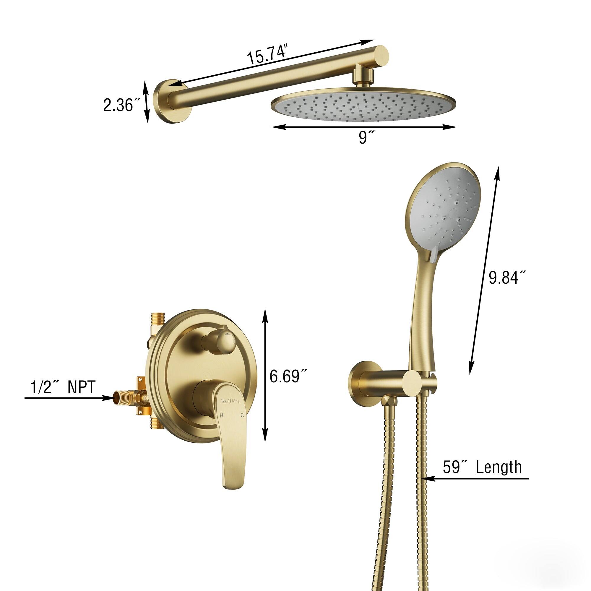 15.74" 2.36" 9" 9.84" 1/2" NPT 6.69" H C 59" Length