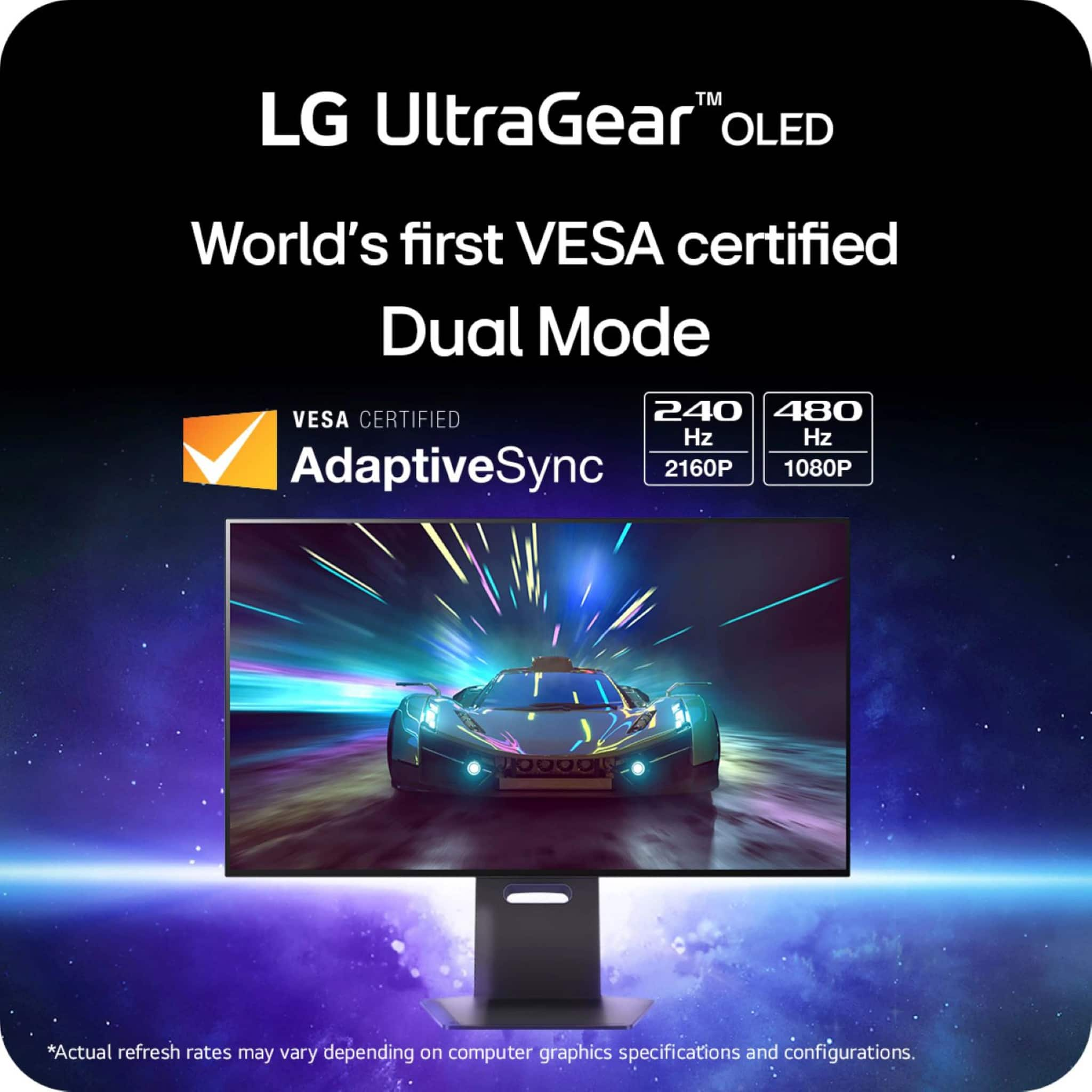 LG – UltraGear 32″ OLED Dual Mode (4K UHD 240Hz,FHD 480Hz), 0.03ms NVIDIA G-SYNC Compatible, AMD Freesync Pro Gaming Monitor – Black Sansujyuku sansujyuku.com