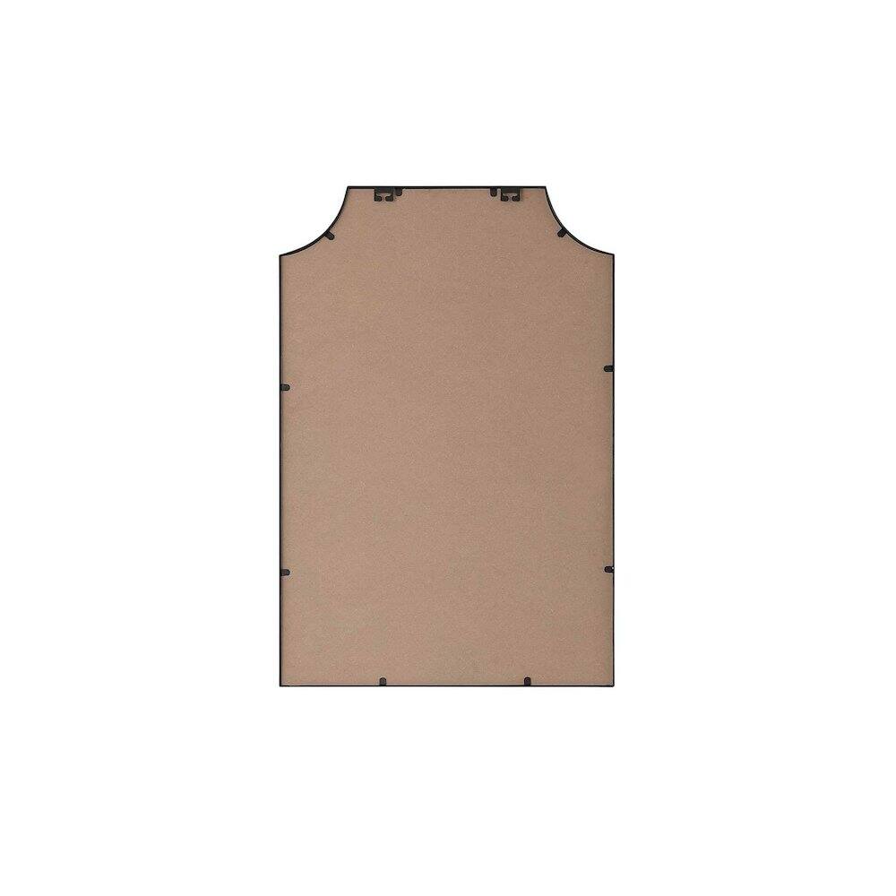 Angle. Elegant Kitchen and Bath - Notched Metal Mirror 24x36 inch in Black - Black.
