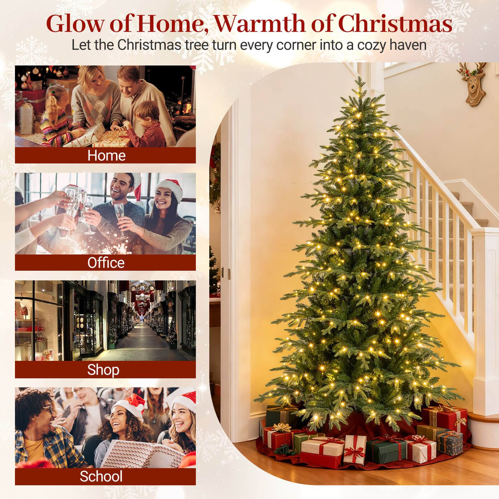 Glow of Home, Warmth of Christmas  
Let the Christmas tree turn every corner into a cozy haven  

Home  
Office  
Shop  
School