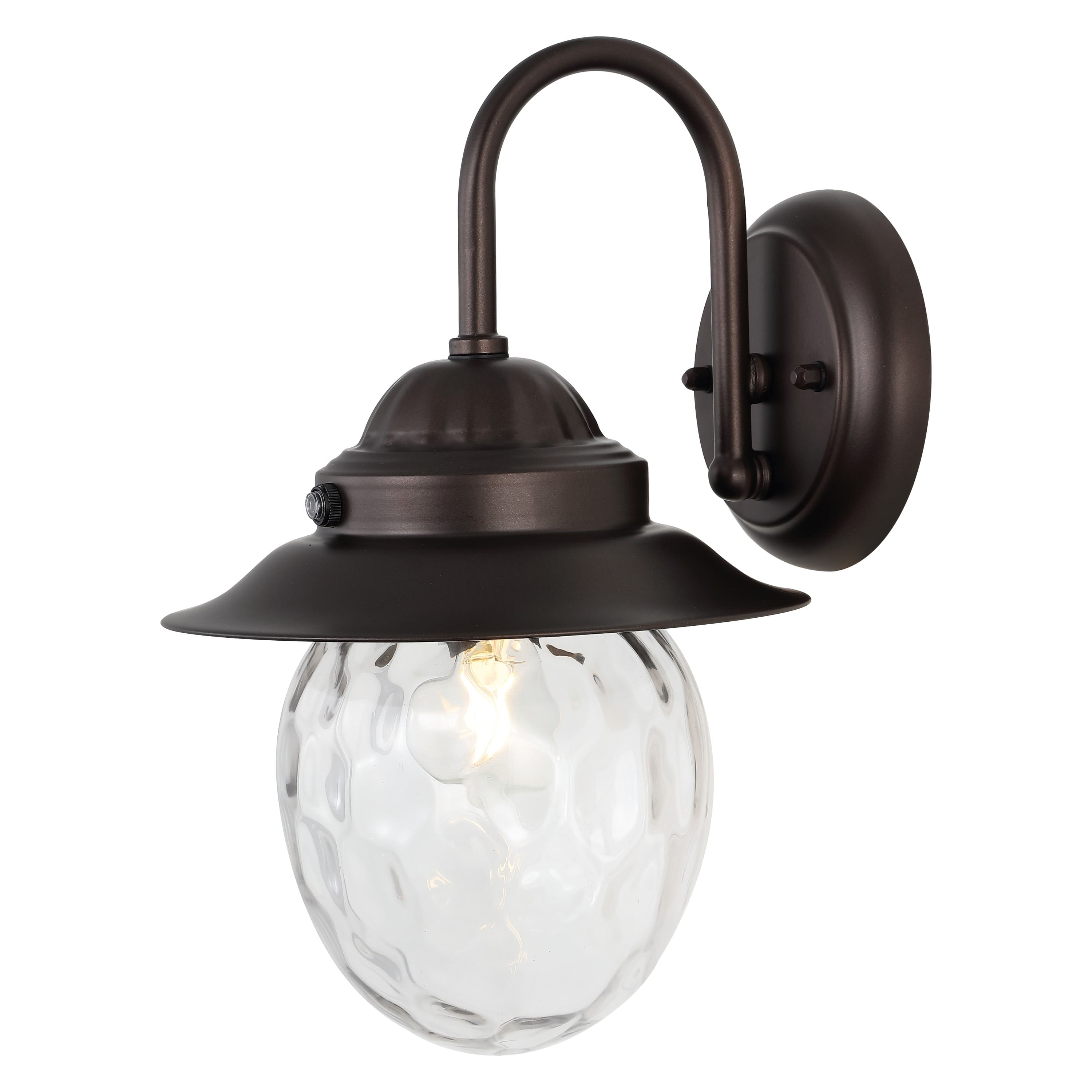 "Jonathan Y - Rodanthe 8.25"" 1-Light Farmhouse Industrial Iron/Glass Outdoor LED Sconce - Oil Rubbed Bronze/Clear" price history on PriceWatchPro