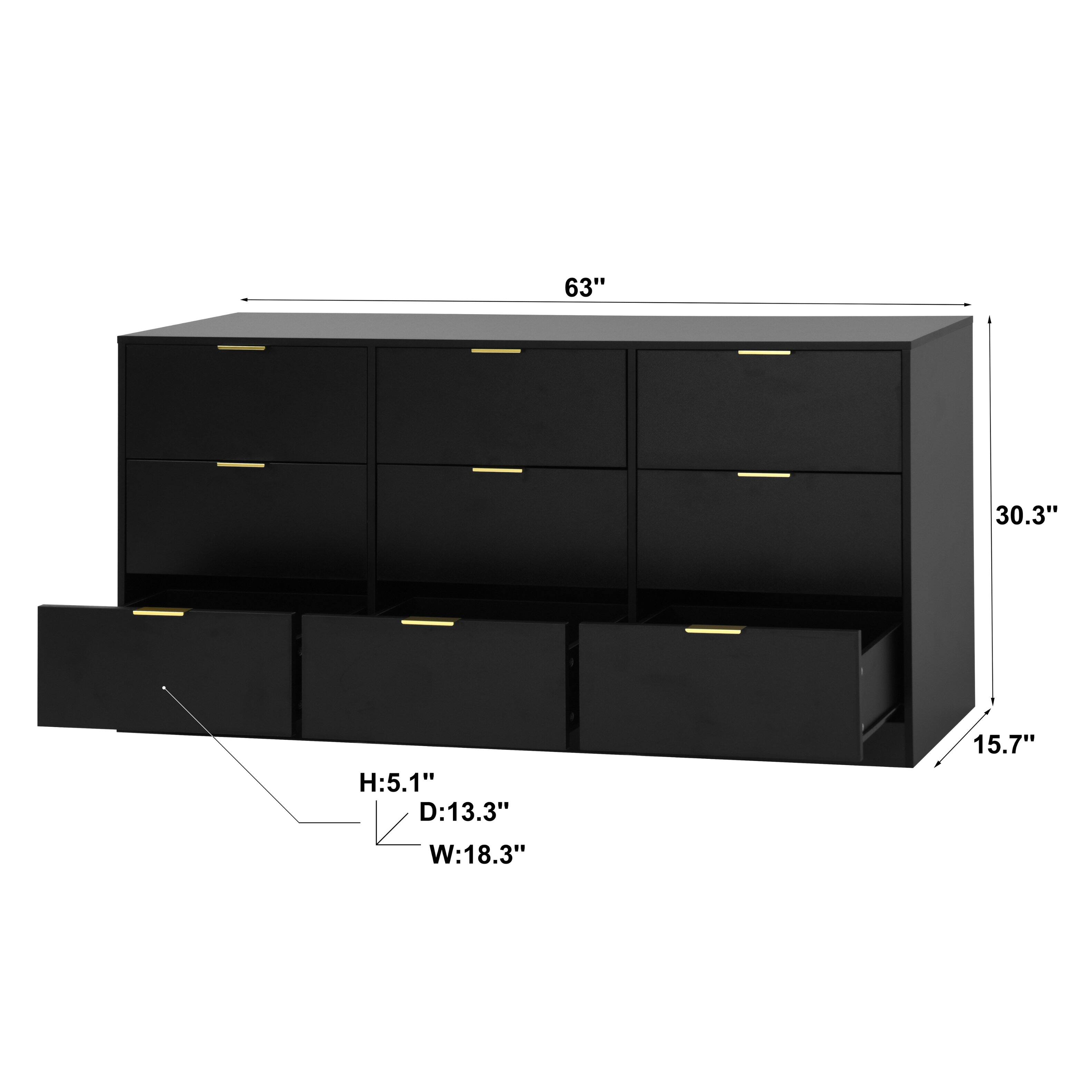 63"  
30.3"  
H: 5.1" D: 13.3"  
15.7"  
W: 18.3"