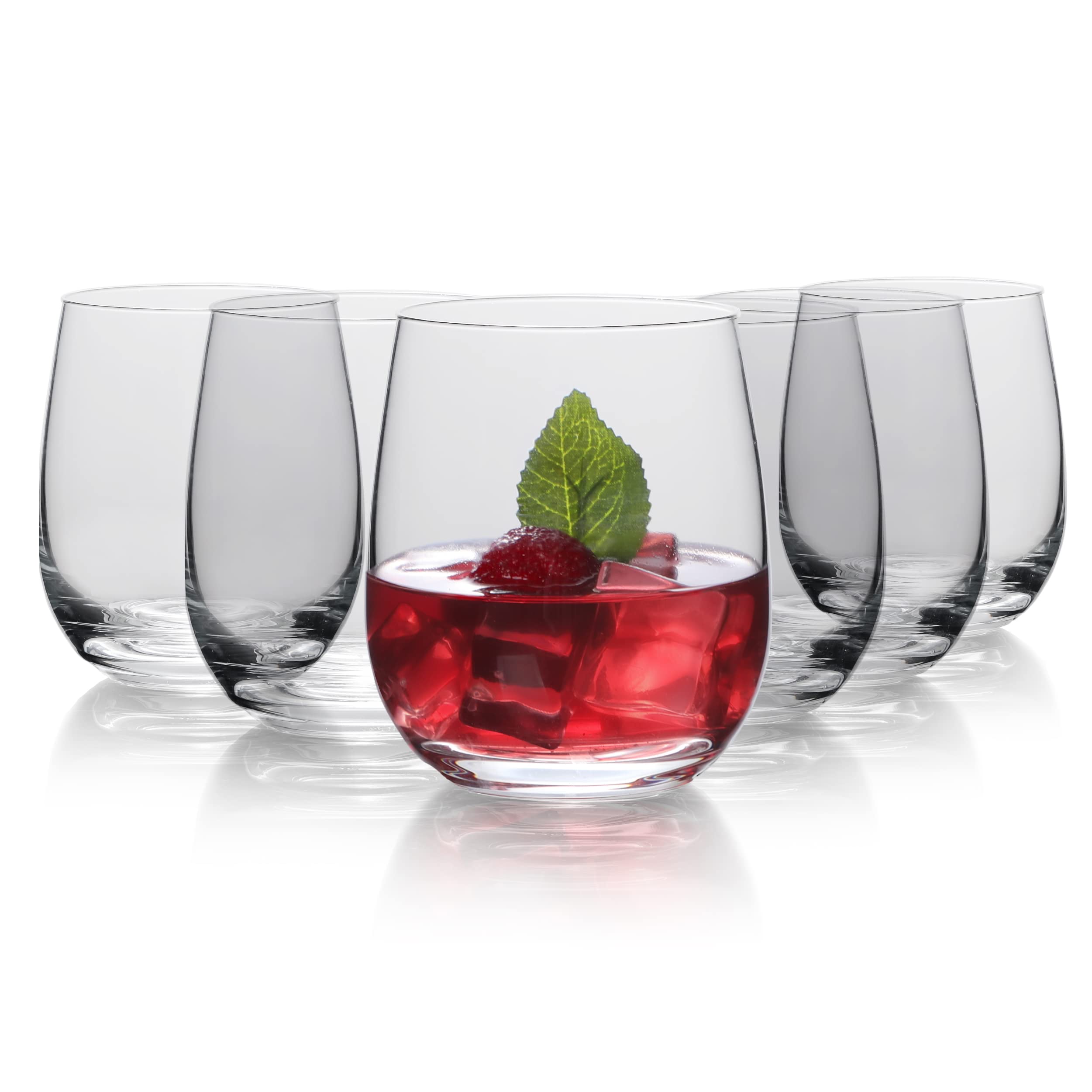 Angle. Table 12 - TABLE 12 14.5-Ounce White Wine Glasses, Set of 6, Lead-Free Crystal, Break Resistant - Clear.