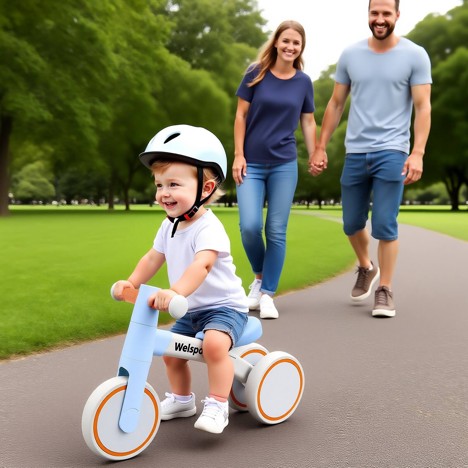 Alt View 9. WELSPO - Baby Balance Bike for 12-36 Months - Blue.
