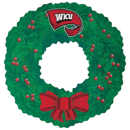 Front. Fan Creations - Western Kentucky Hilltoppers 16'' Team Wreath Sign - Green.