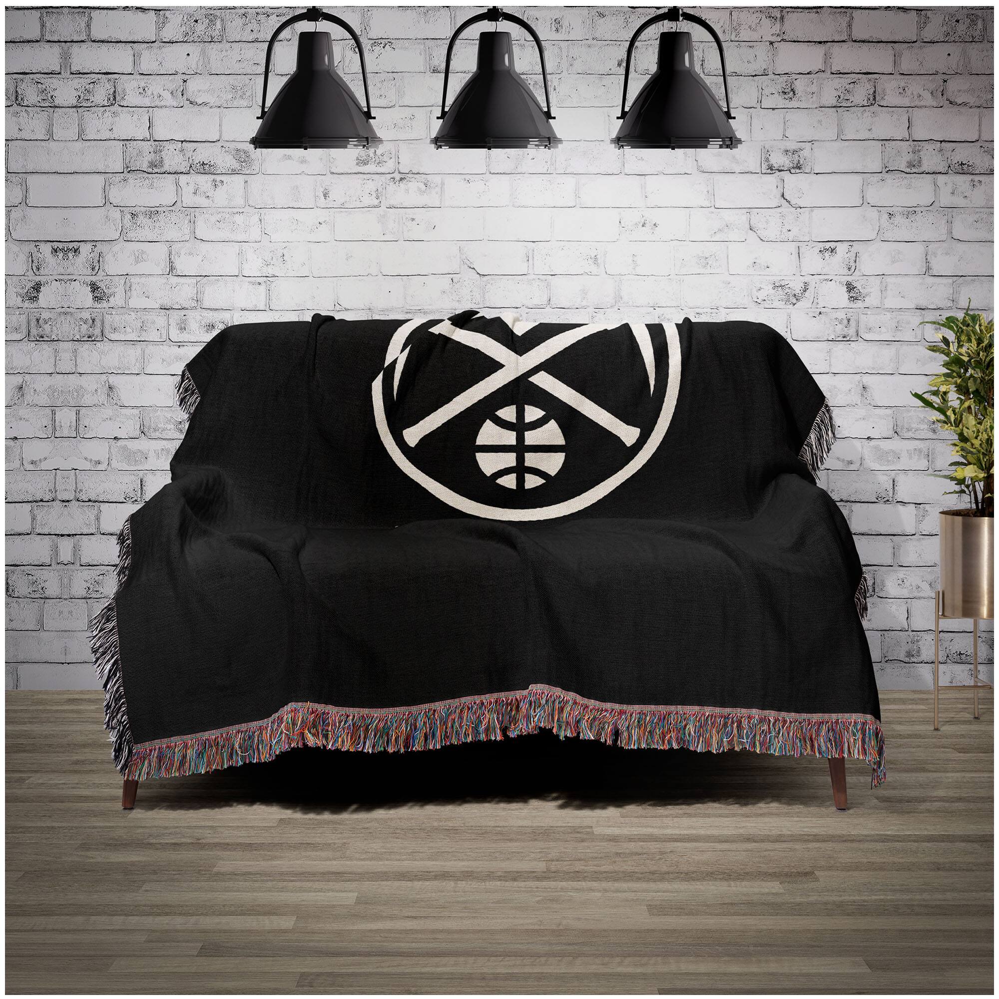 Alt View 1. Chad & Jake - Denver Nuggets Woven Blanket - Black.