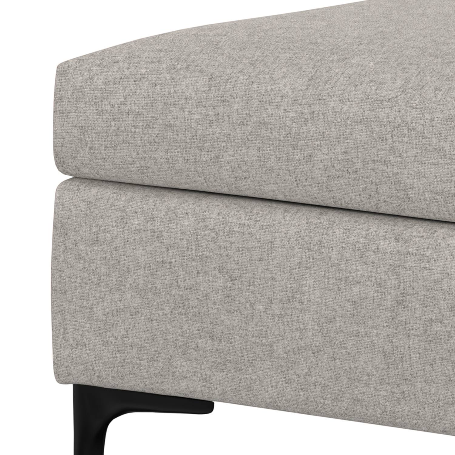 Alt View 7. Simpli Home - Rebecca 36 inch Wide Rectangular Coffee Table Storage Ottoman with Lift Up Lid in Cloud Grey Polyester Linen-Look - Cloud Grey.