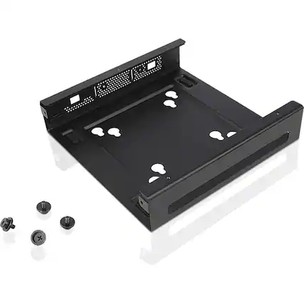Front. Lenovo - Lenovo Mounting Bracket for Desktop Computer, Workstation - Black - Black - Black.